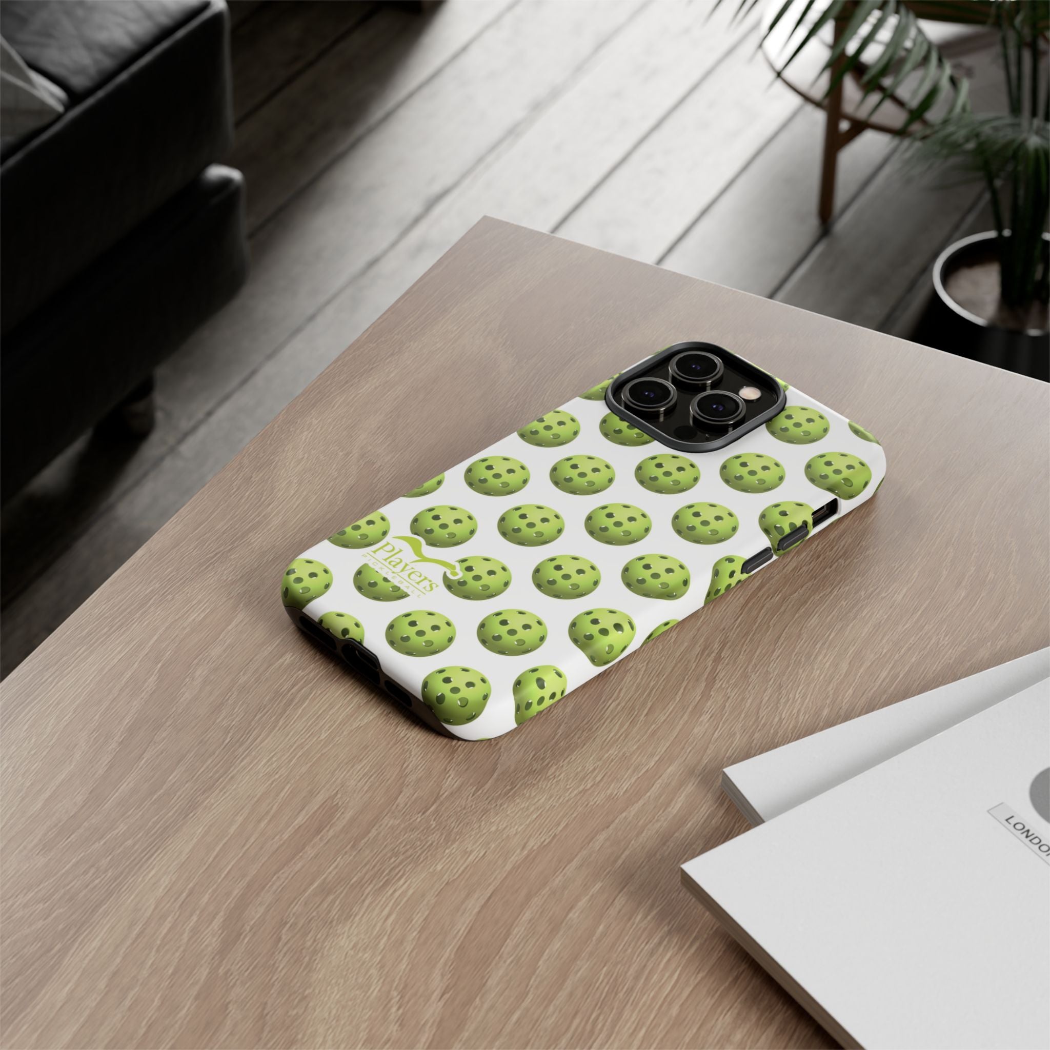Pickleball Pattern Phone Cover (on White)