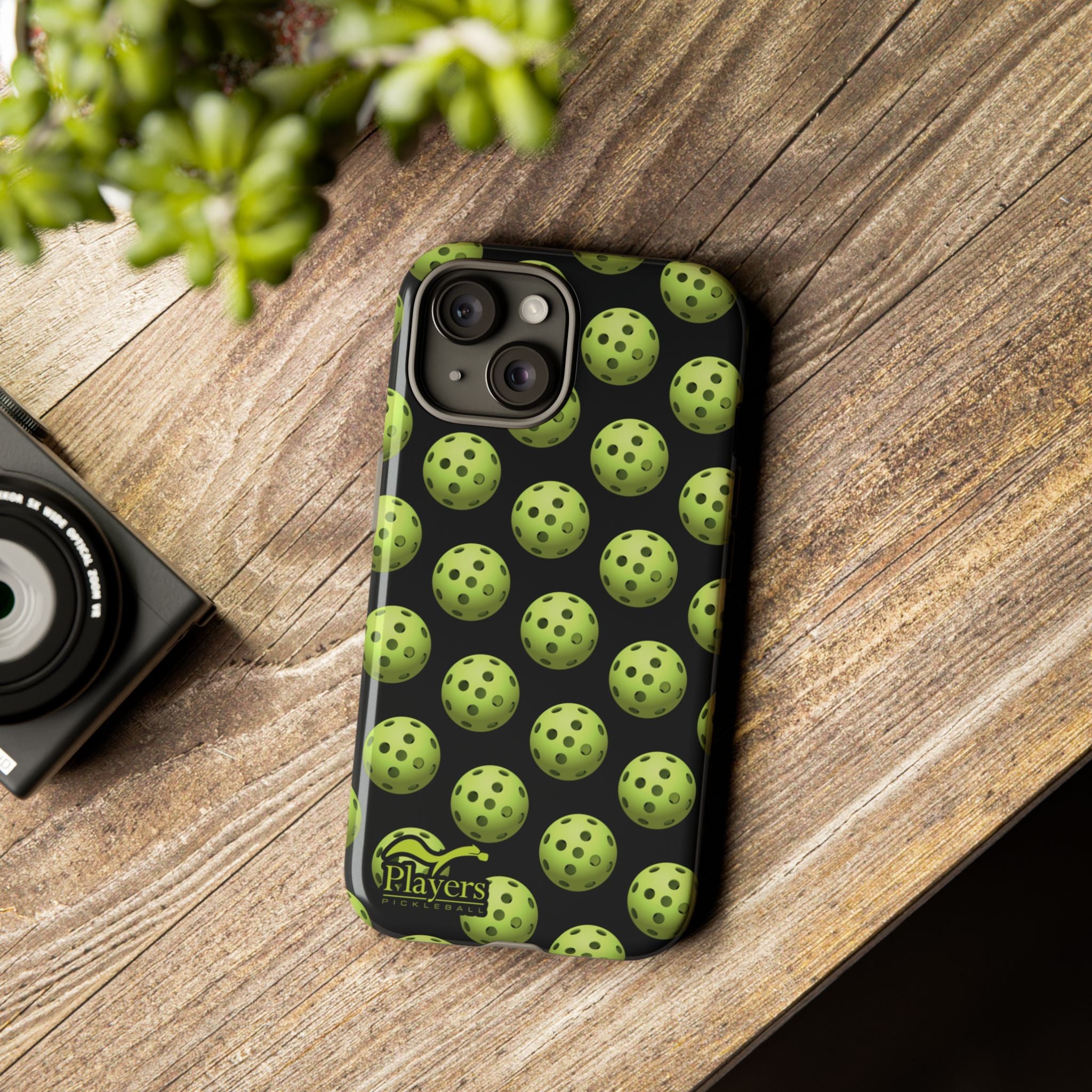 Pickleball Pattern Phone Cover (on Black)