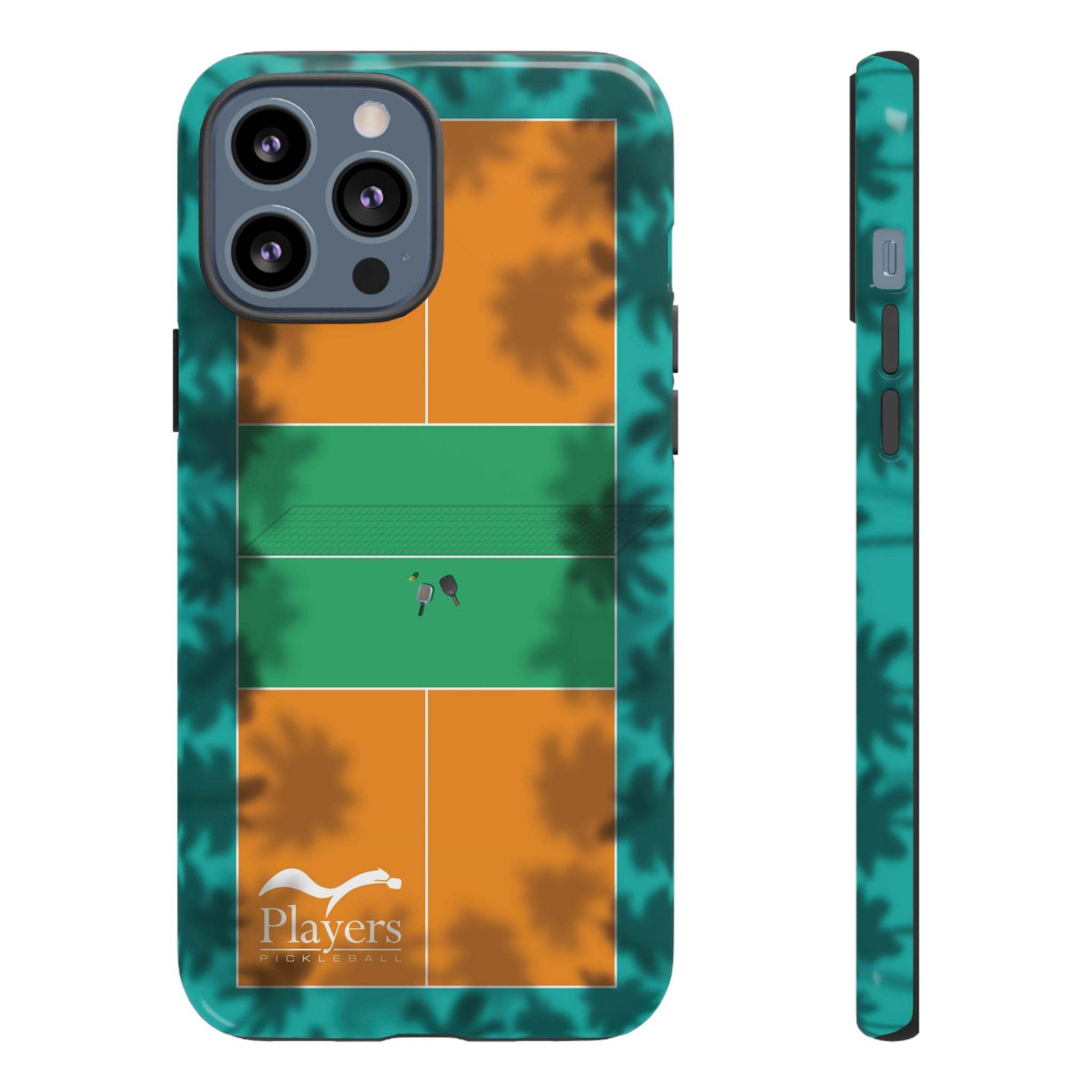 Pickleball Court Phone Cover - Tropical Palm Tree Design