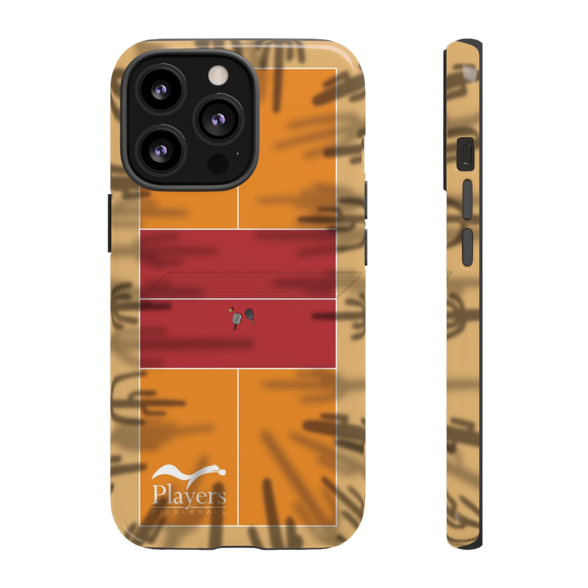 Pickleball Court Phone Cover - Southwest Saguaro Design