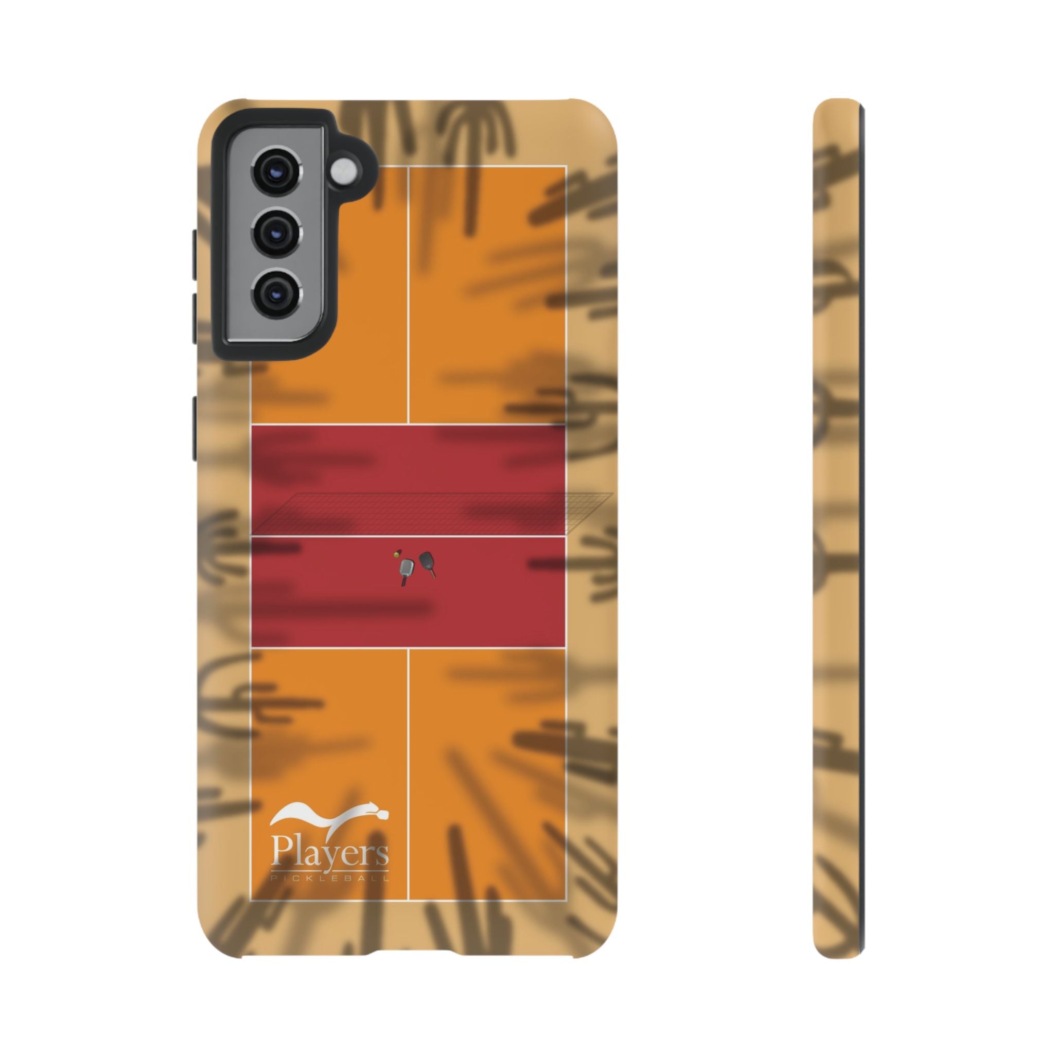 Pickleball Court Phone Cover - Southwest Saguaro Design