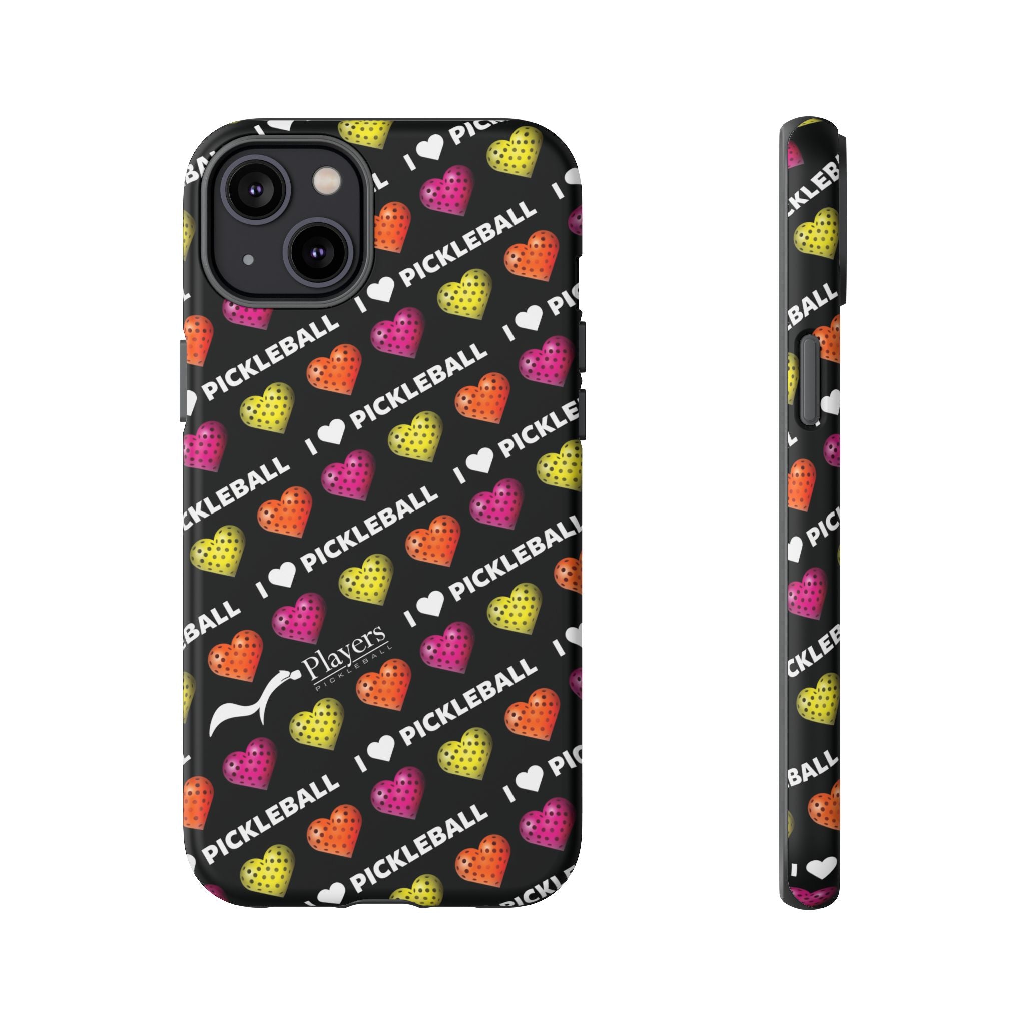 I Heart Pickleball Pattern Phone Cover