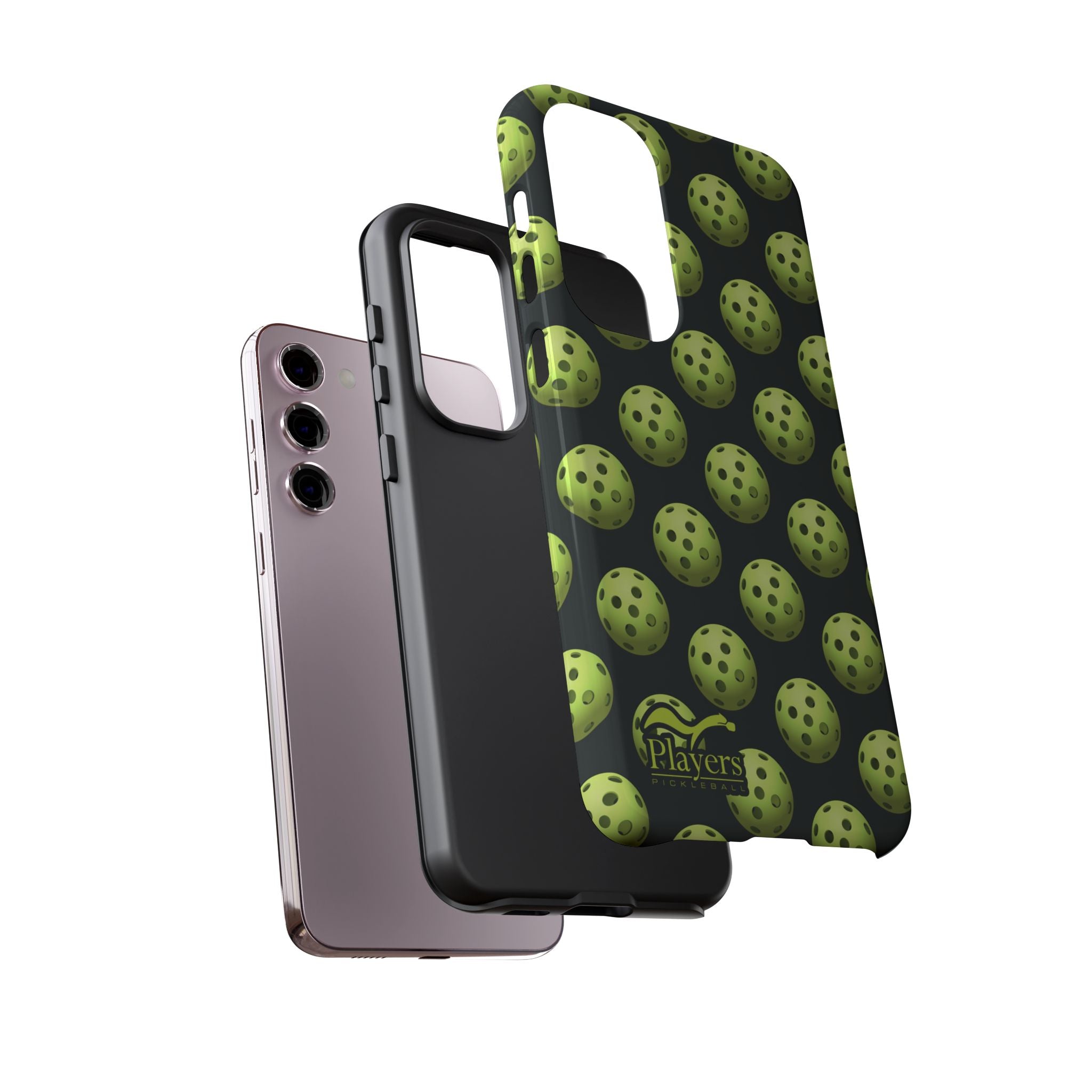 Pickleball Pattern Phone Cover (on Black)