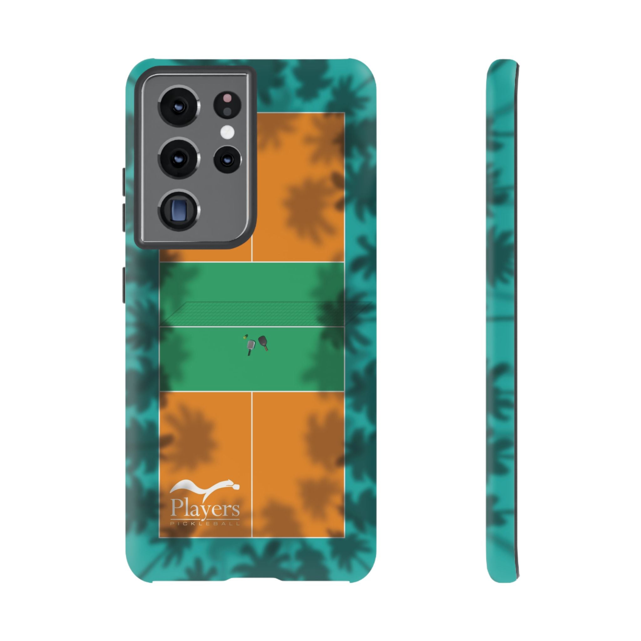 Pickleball Court Phone Cover - Tropical Palm Tree Design