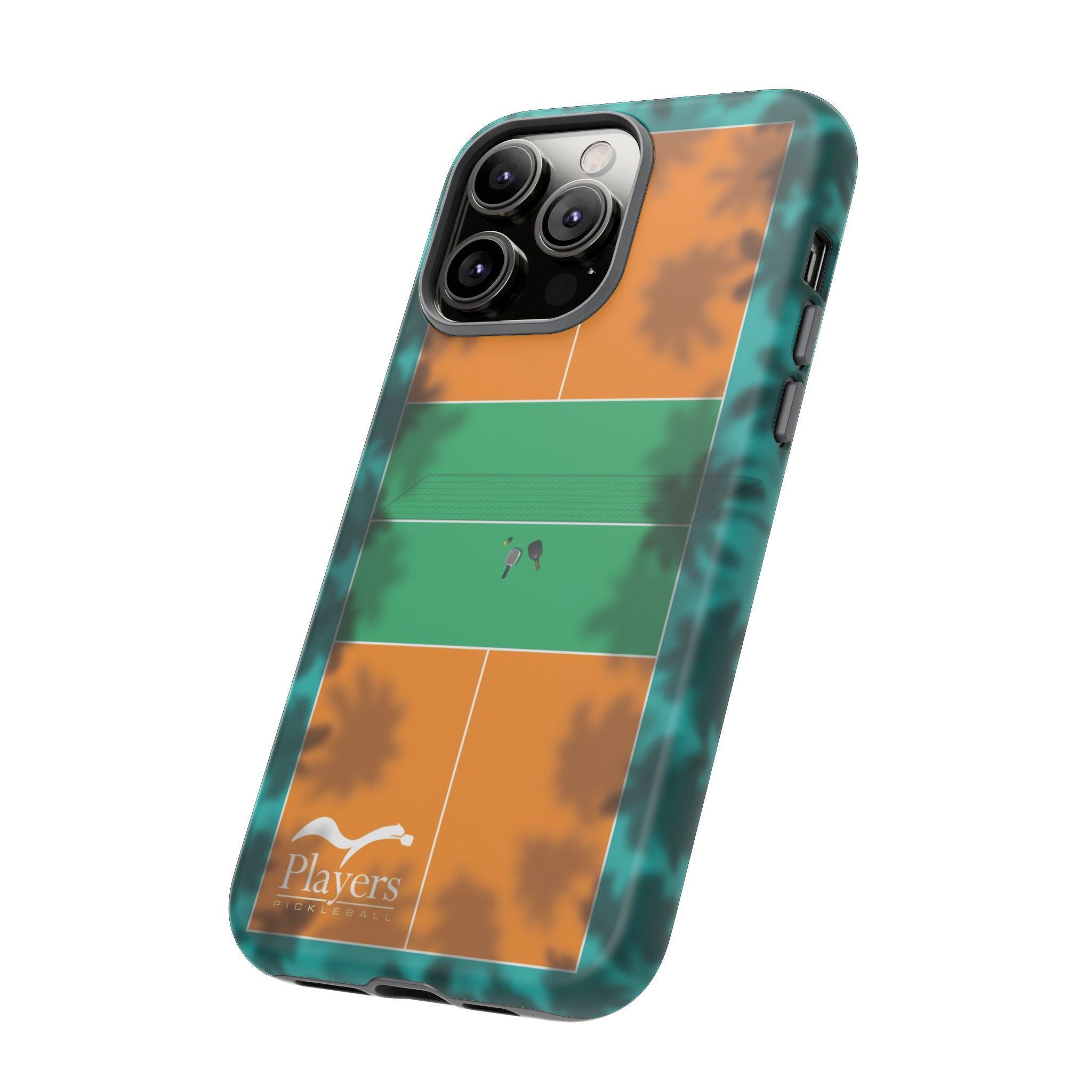 Pickleball Court Phone Cover - Tropical Palm Tree Design