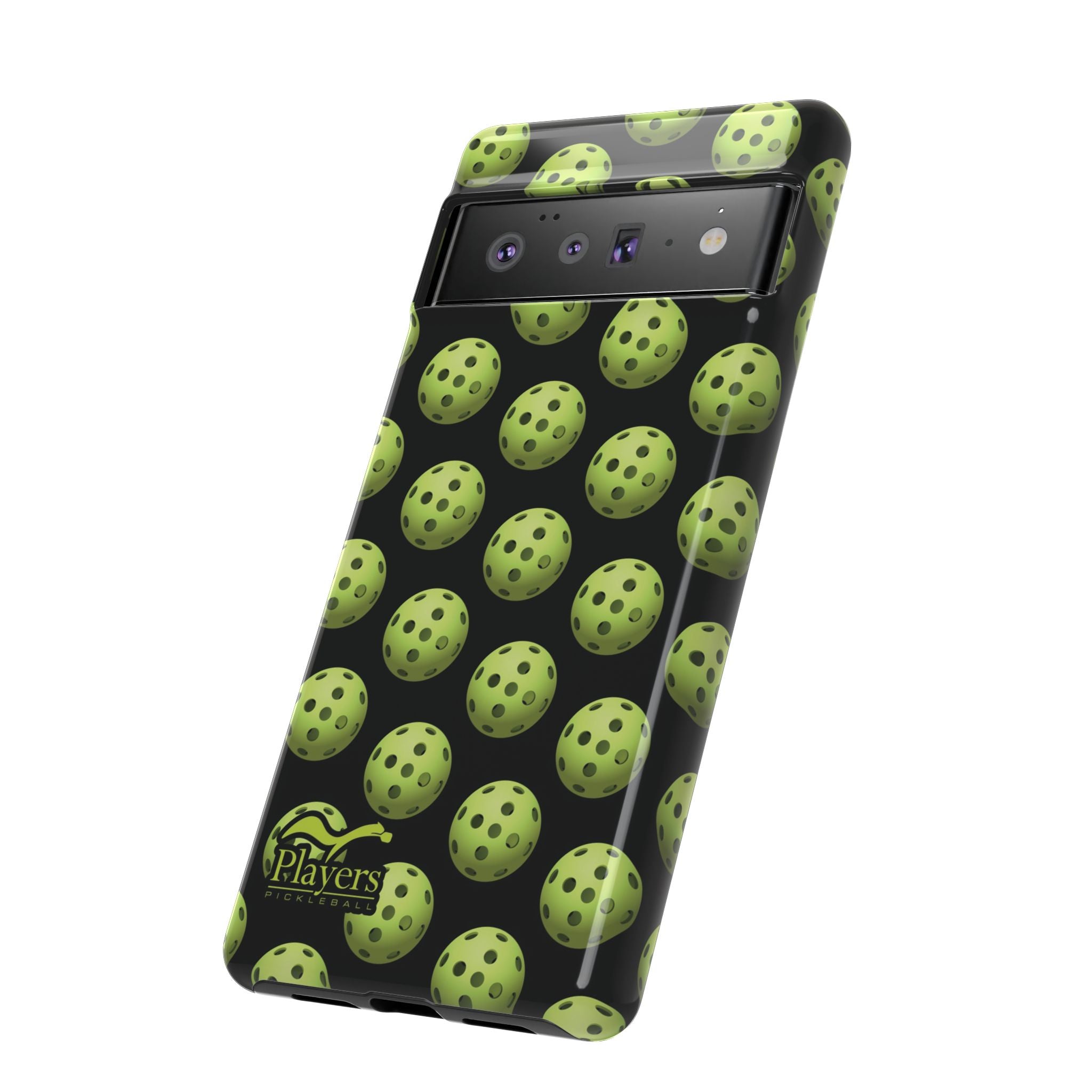 Pickleball Pattern Phone Cover (on Black)