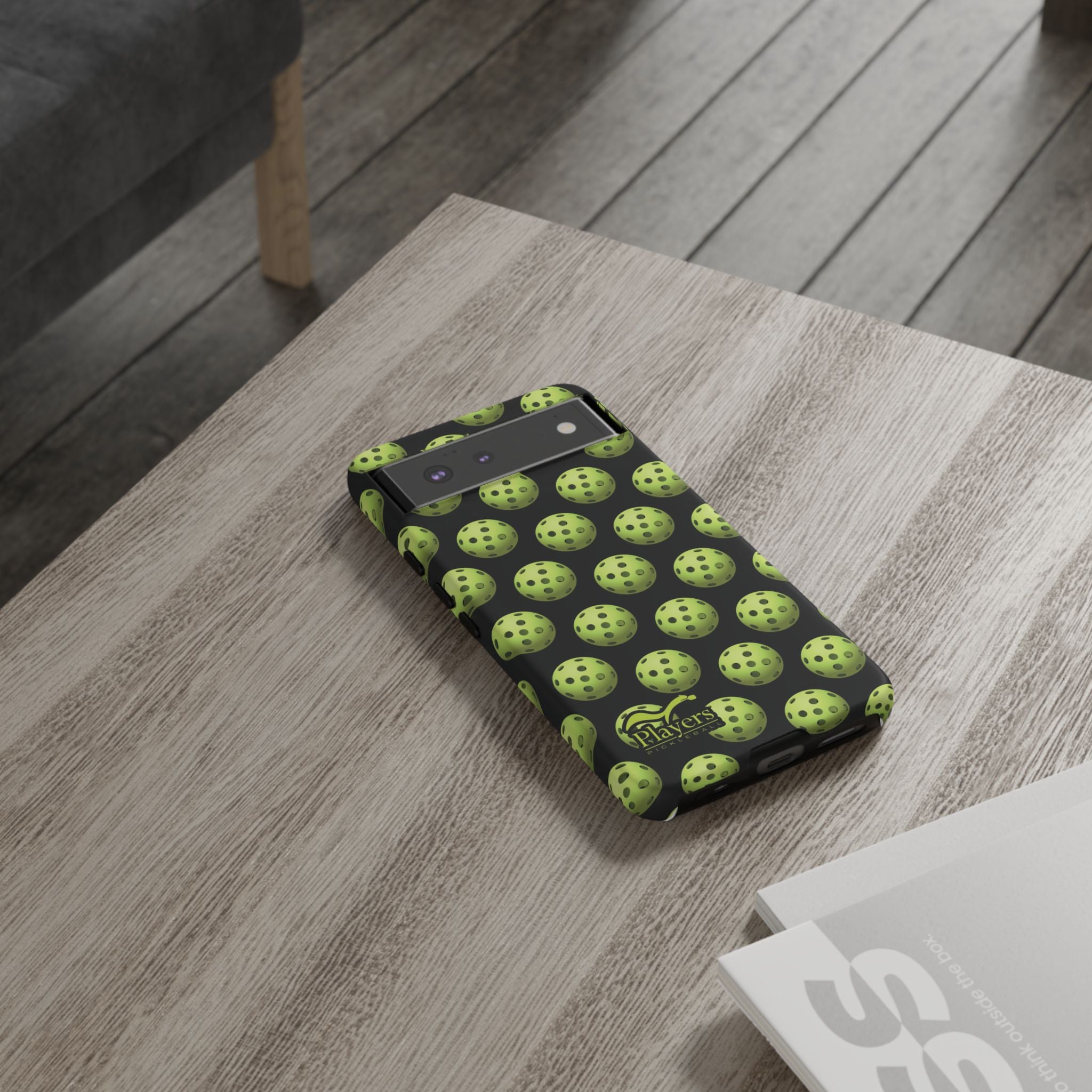 Pickleball Pattern Phone Cover (on Black)