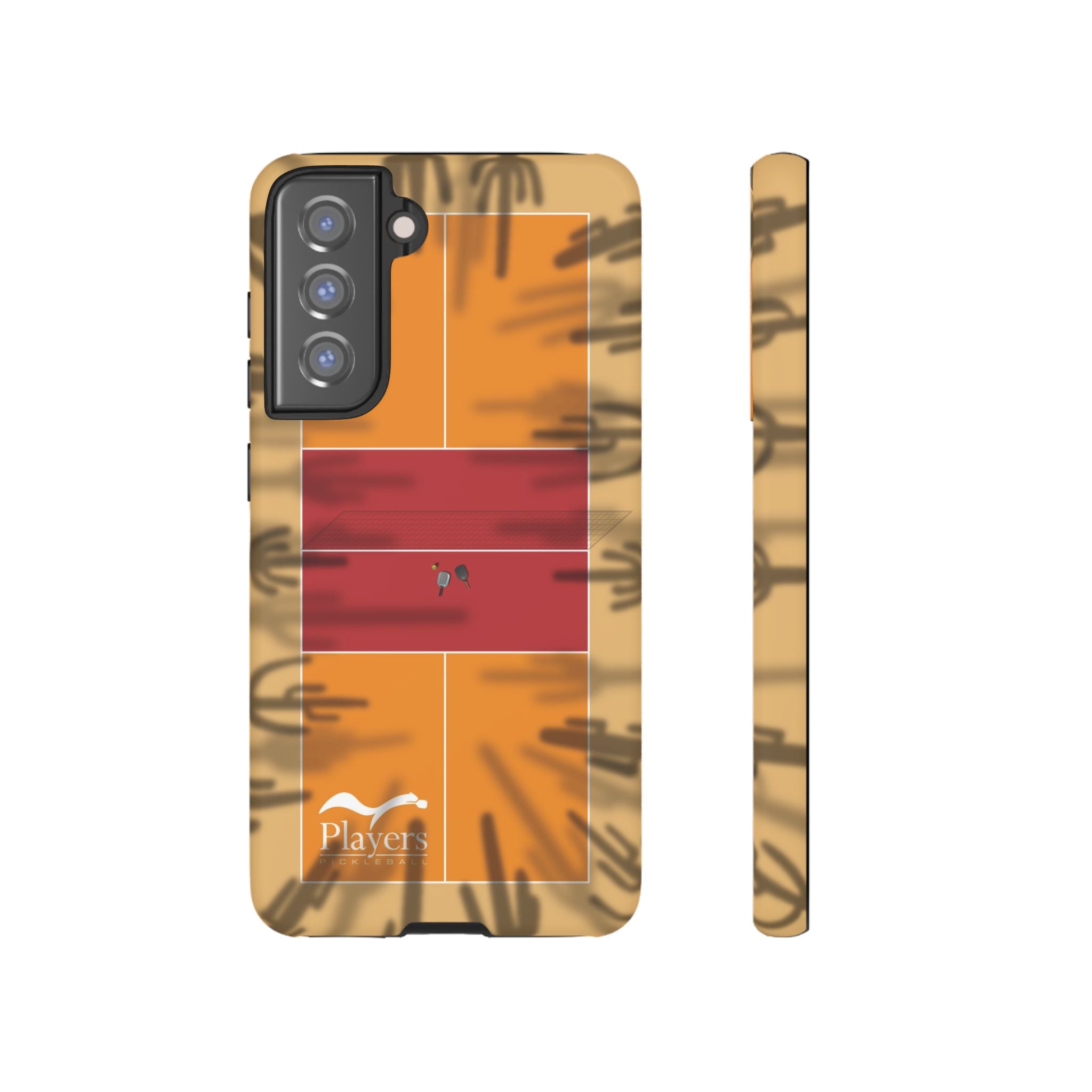 Pickleball Court Phone Cover - Southwest Saguaro Design