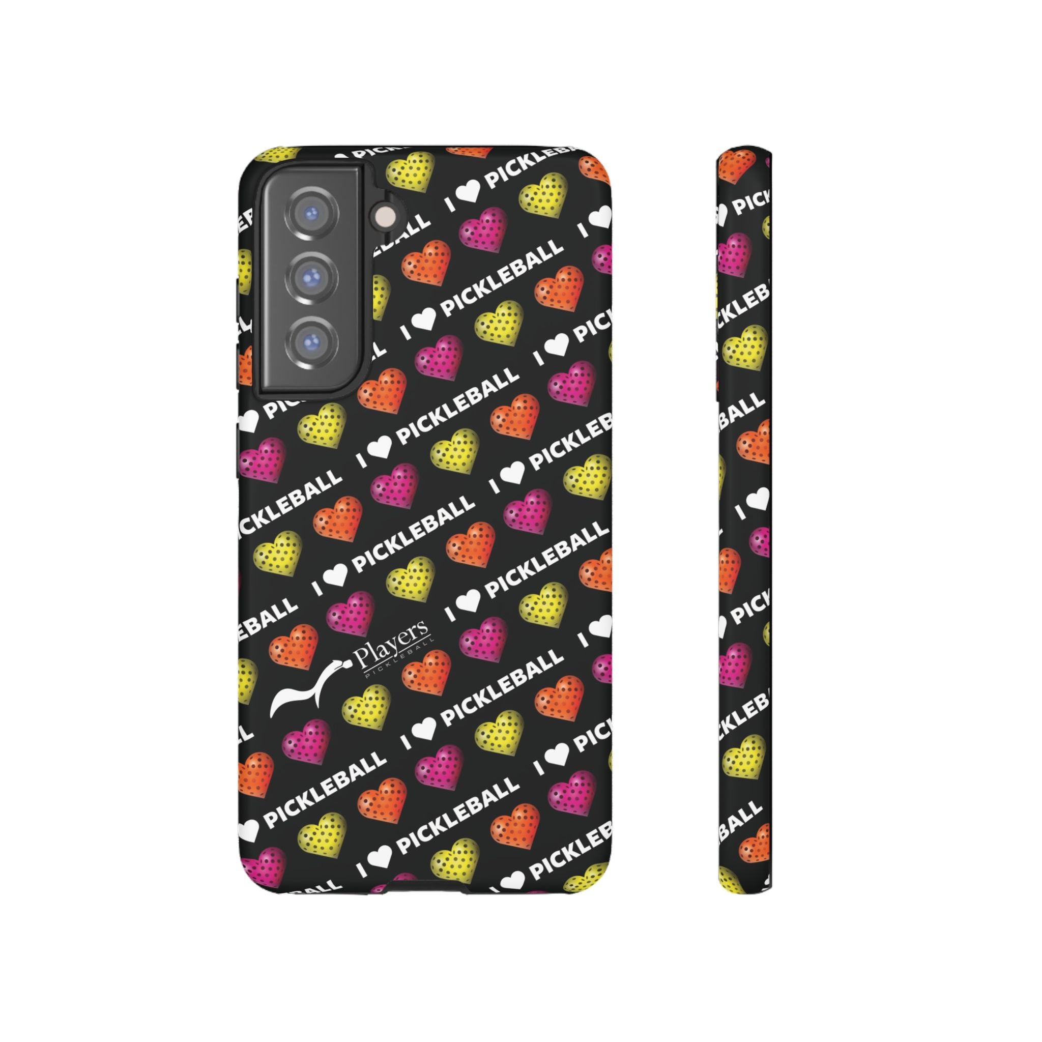 I Heart Pickleball Pattern Phone Cover