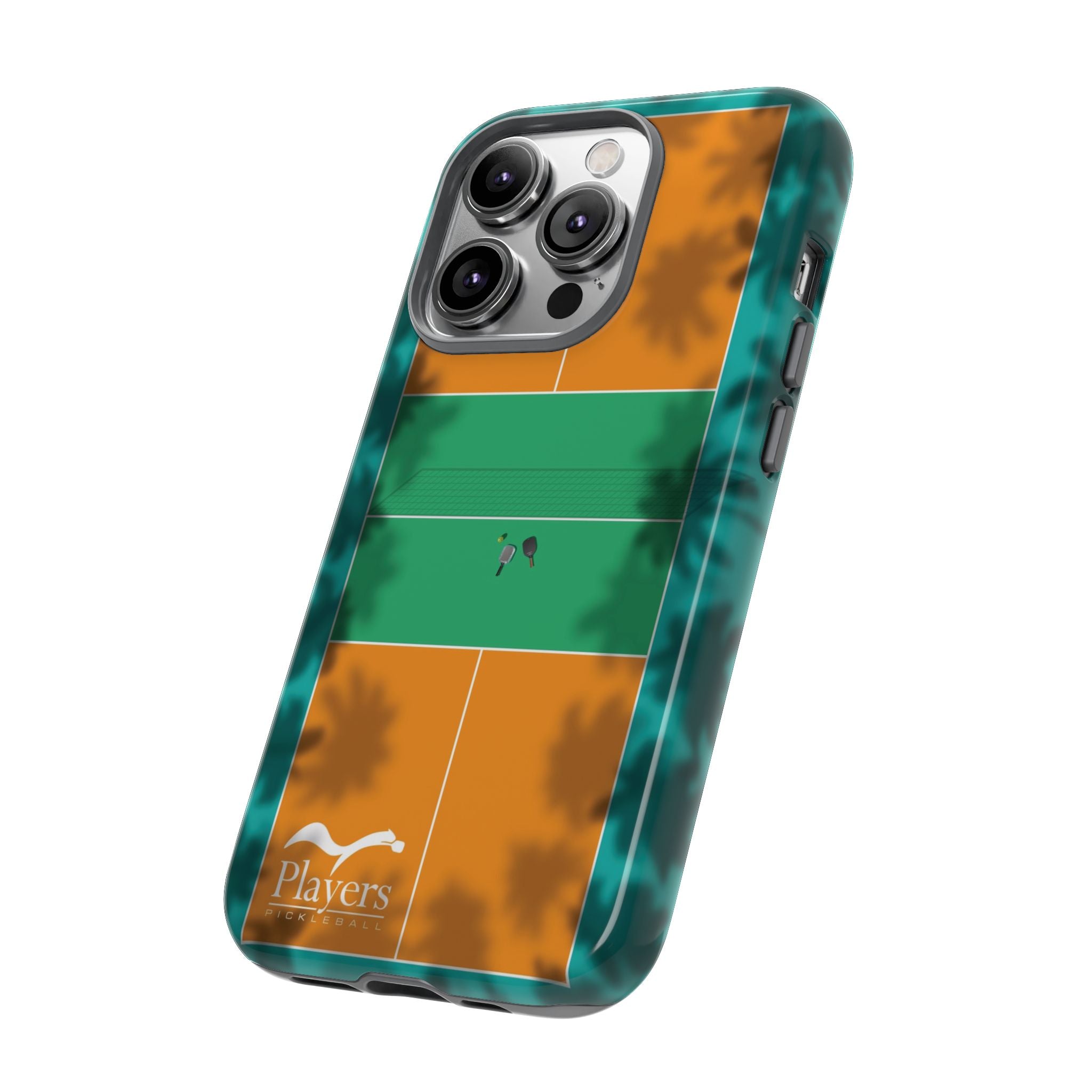 Pickleball Court Phone Cover - Tropical Palm Tree Design