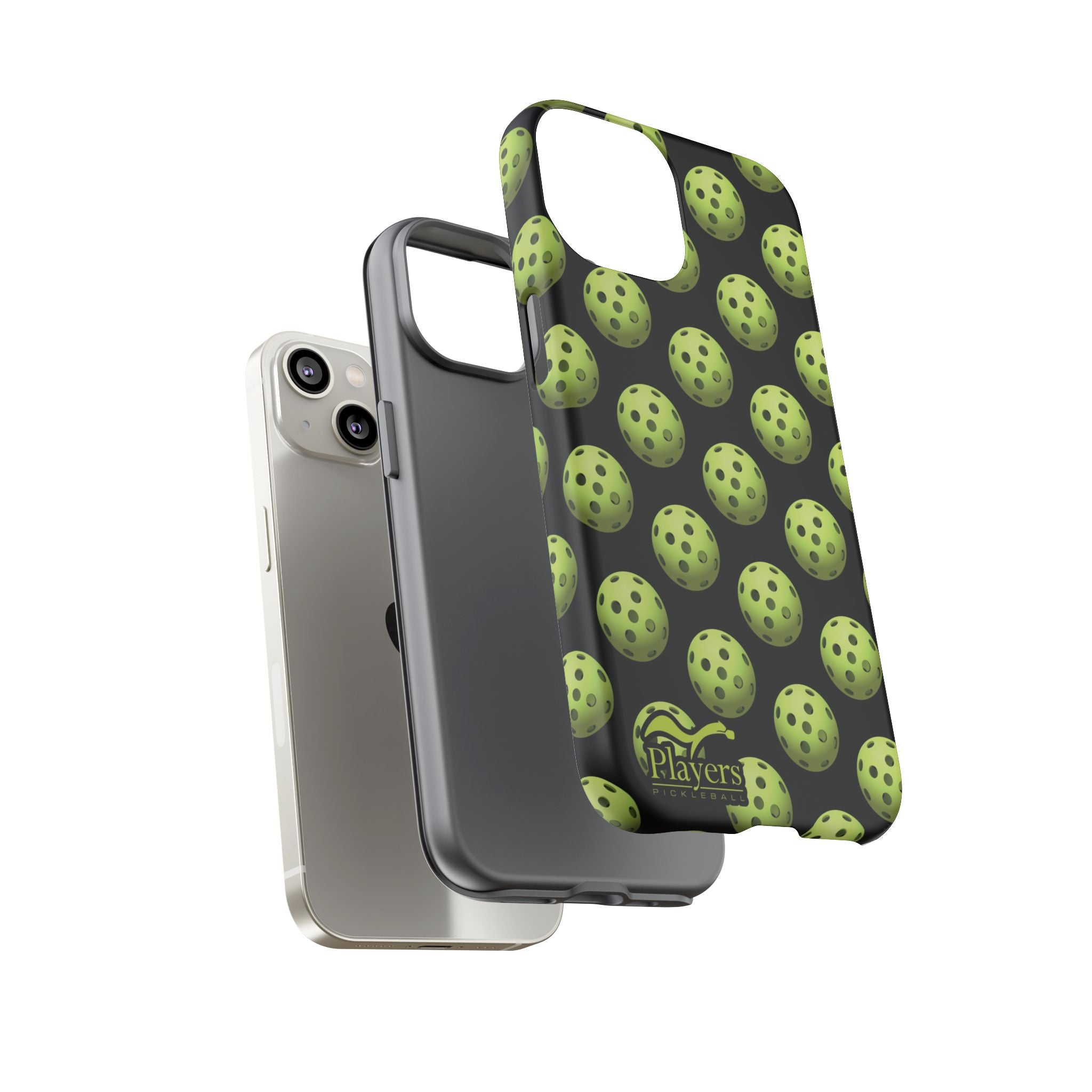 Pickleball Pattern Phone Cover (on Black)