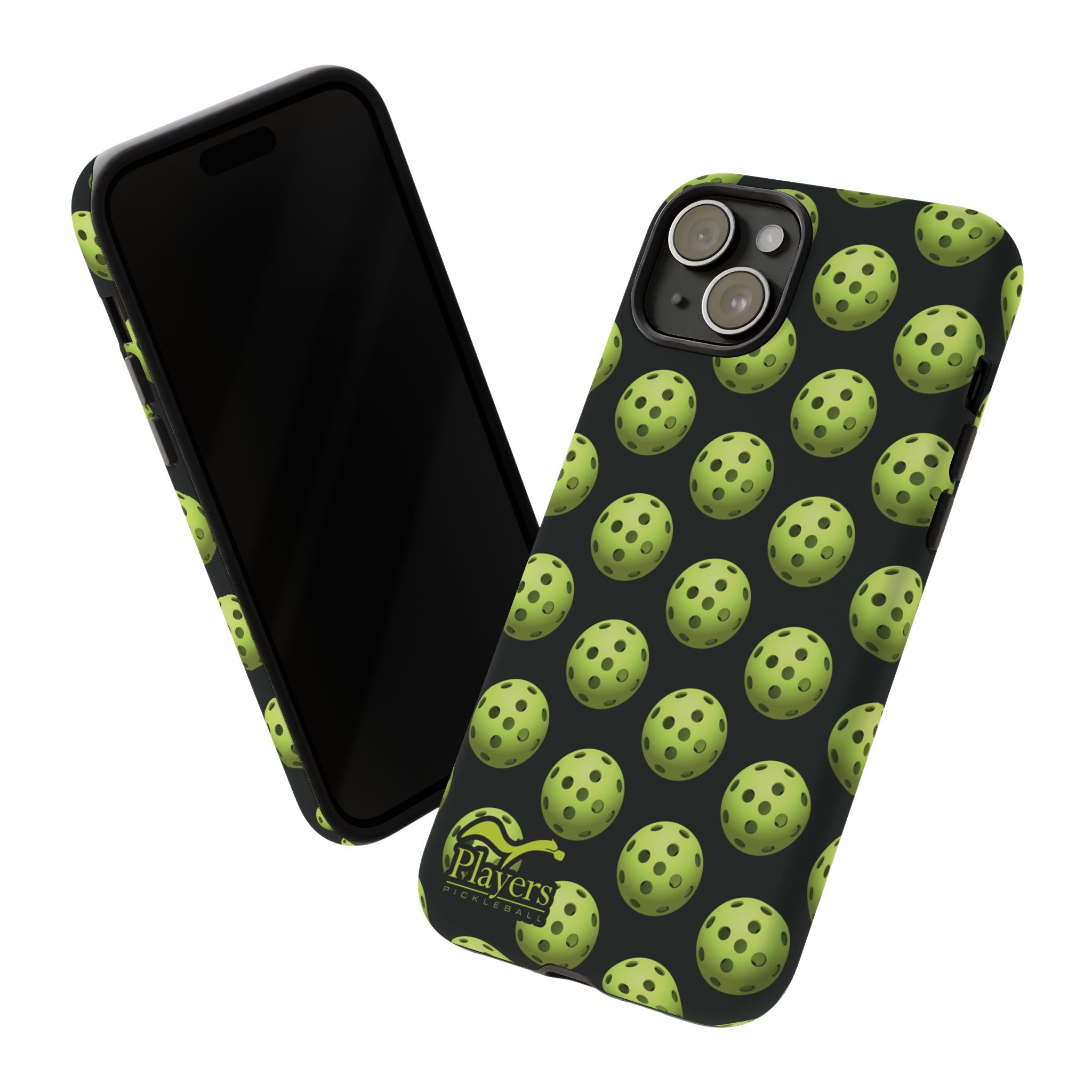 Pickleball Pattern Phone Cover (on Black)