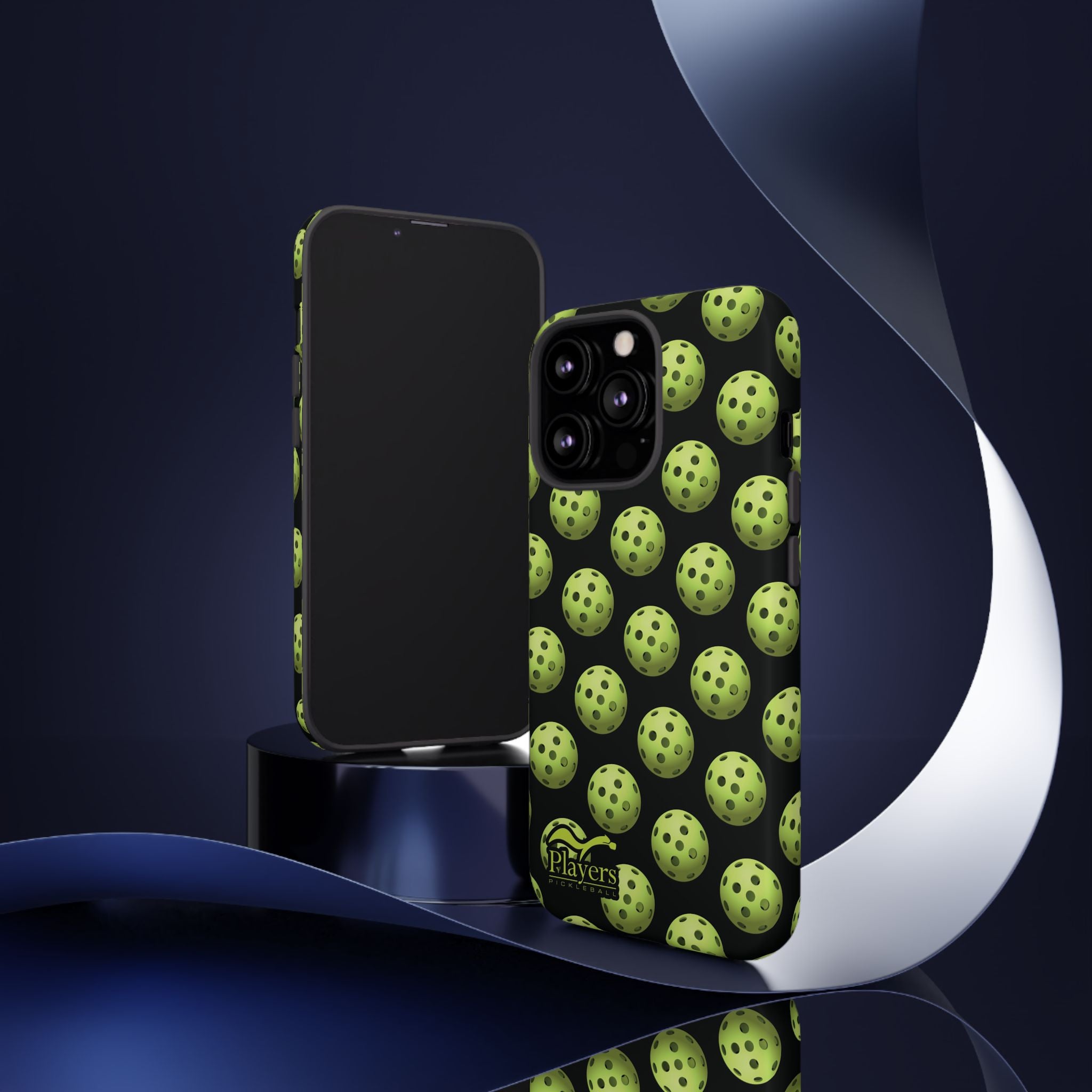 Pickleball Pattern Phone Cover (on Black)