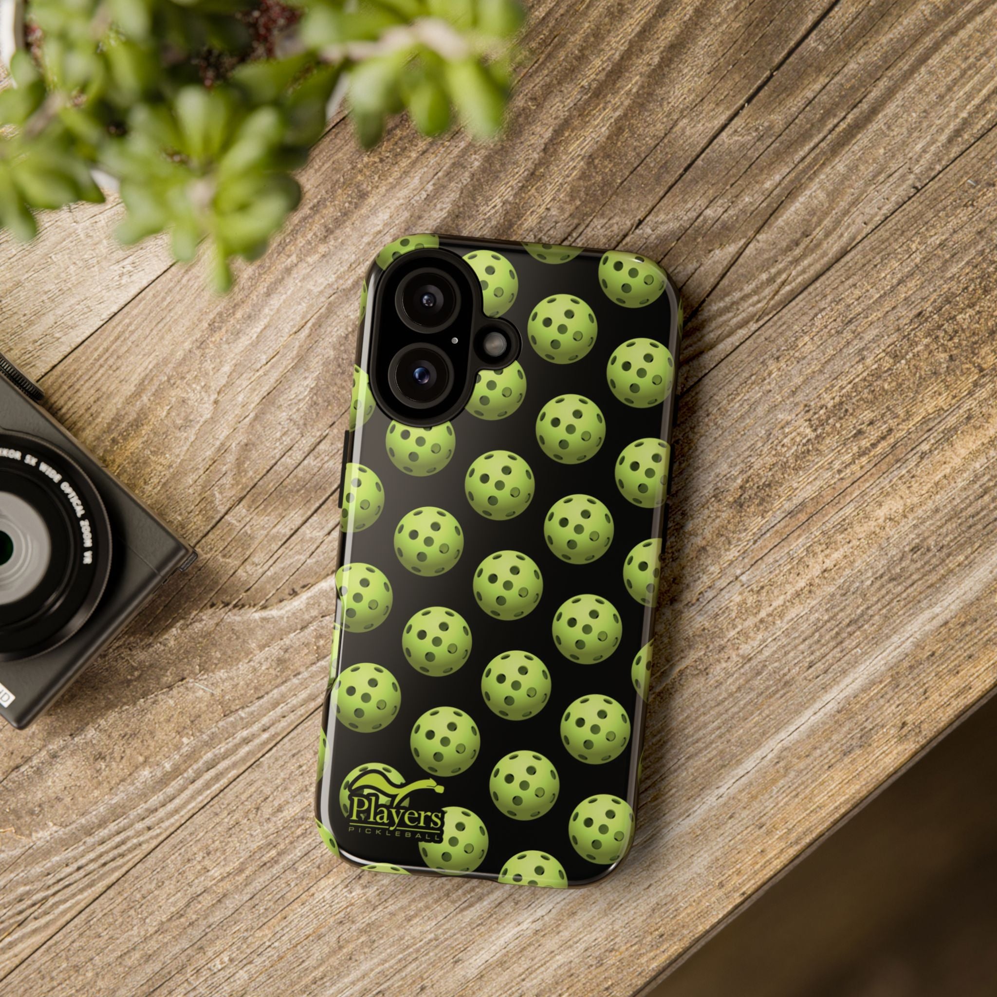 Pickleball Pattern Phone Cover (on Black)