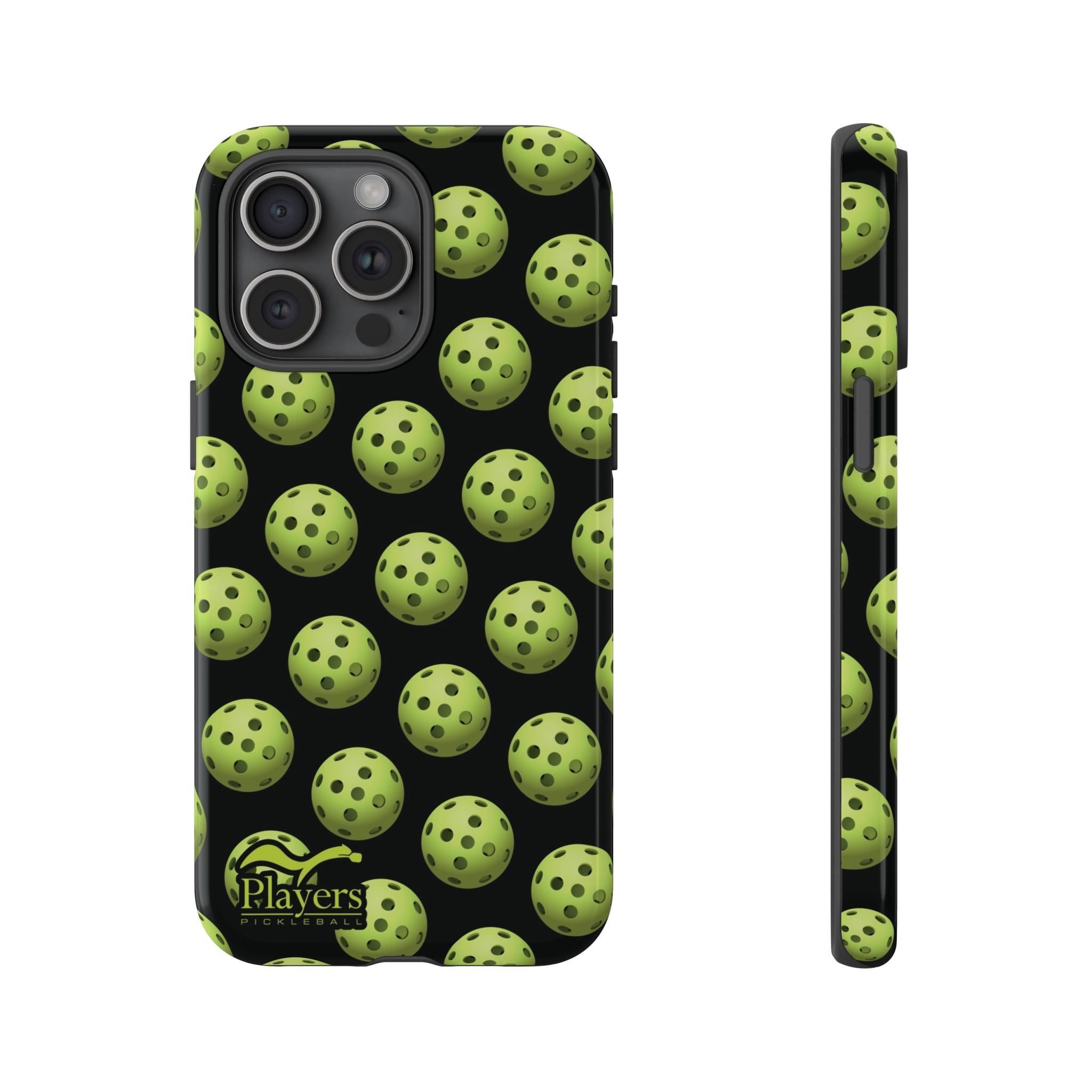 Pickleball Pattern Phone Cover (on Black)