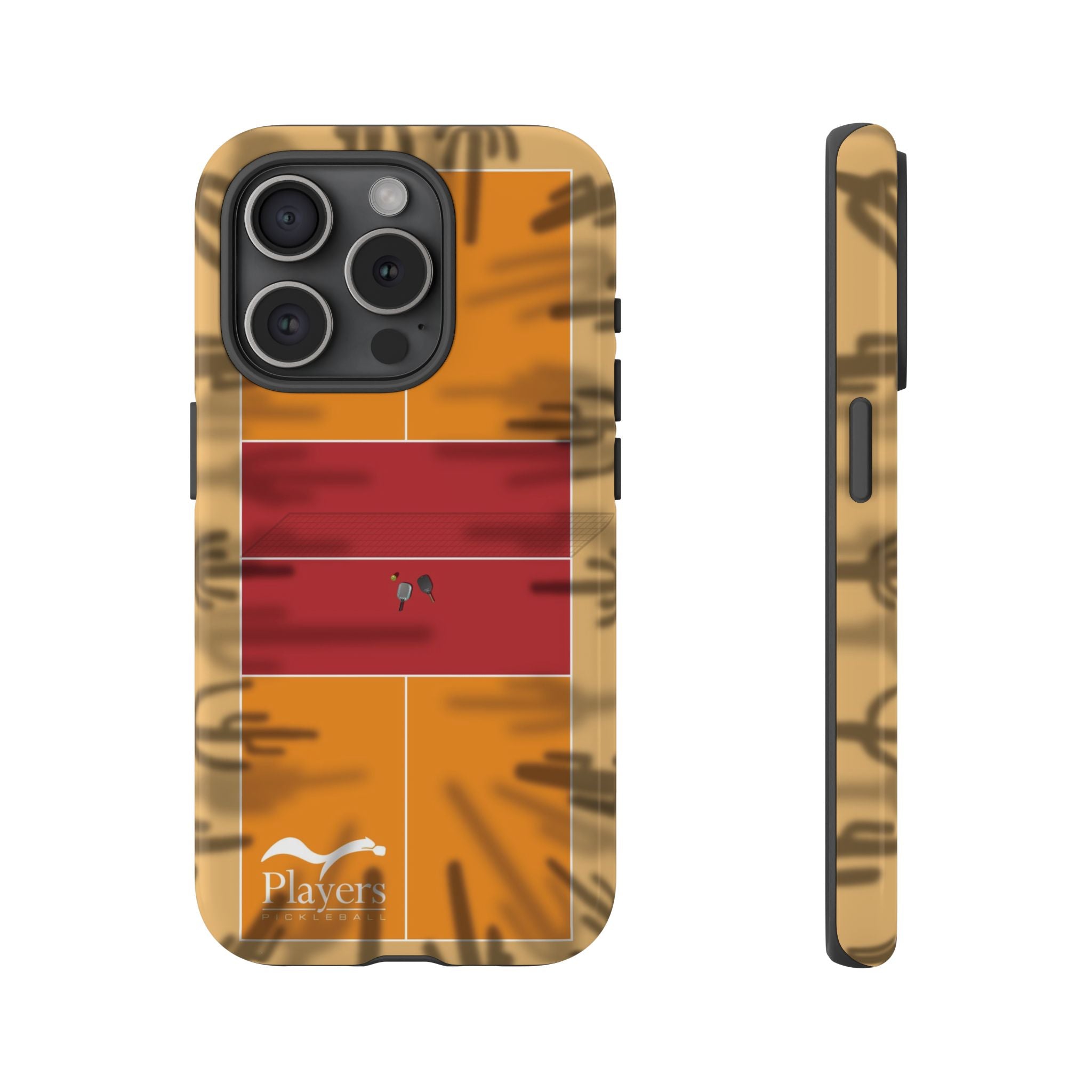 Pickleball Court Phone Cover - Southwest Saguaro Design