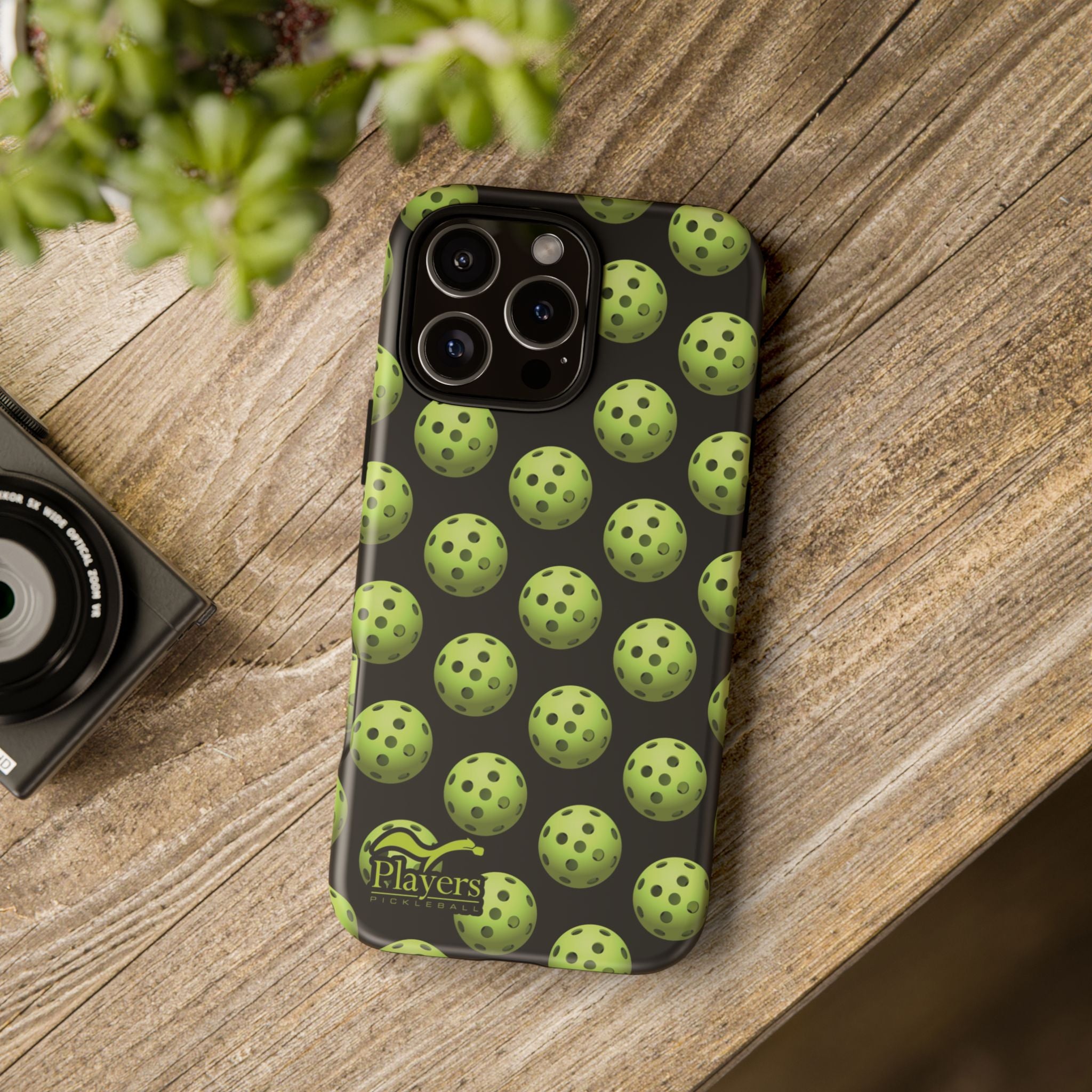 Pickleball Pattern Phone Cover (on Black)