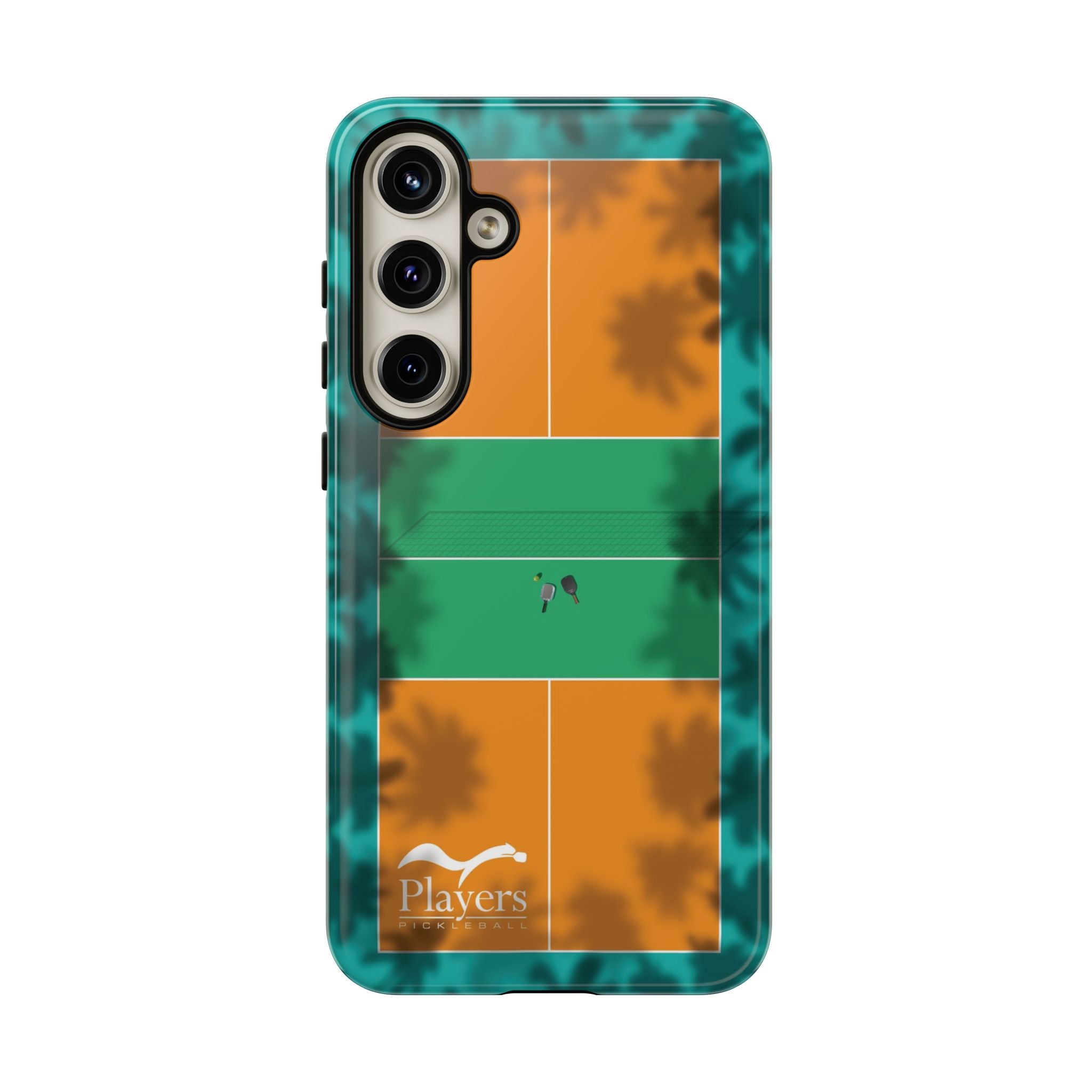 Pickleball Court Phone Cover - Tropical Palm Tree Design