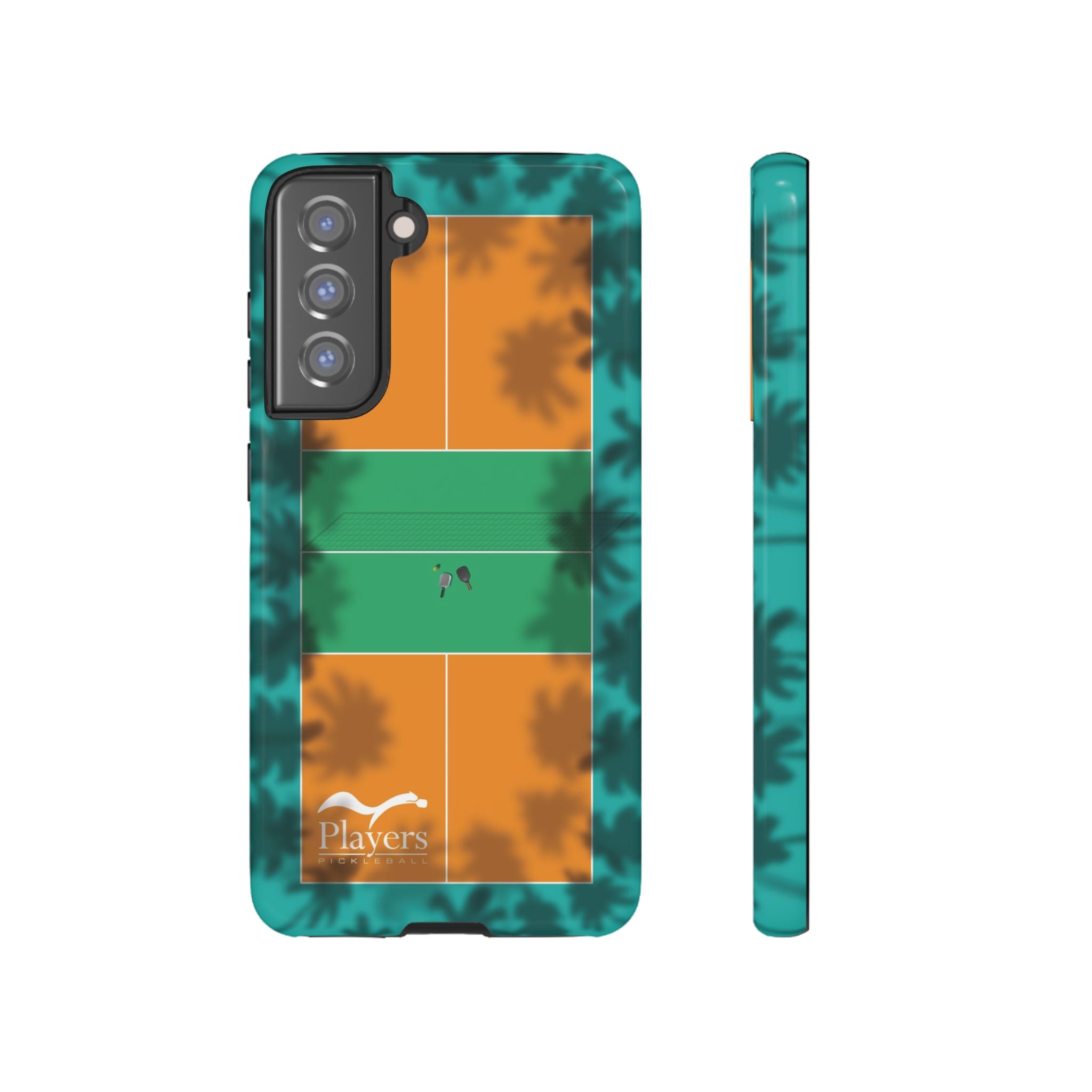 Pickleball Court Phone Cover - Tropical Palm Tree Design