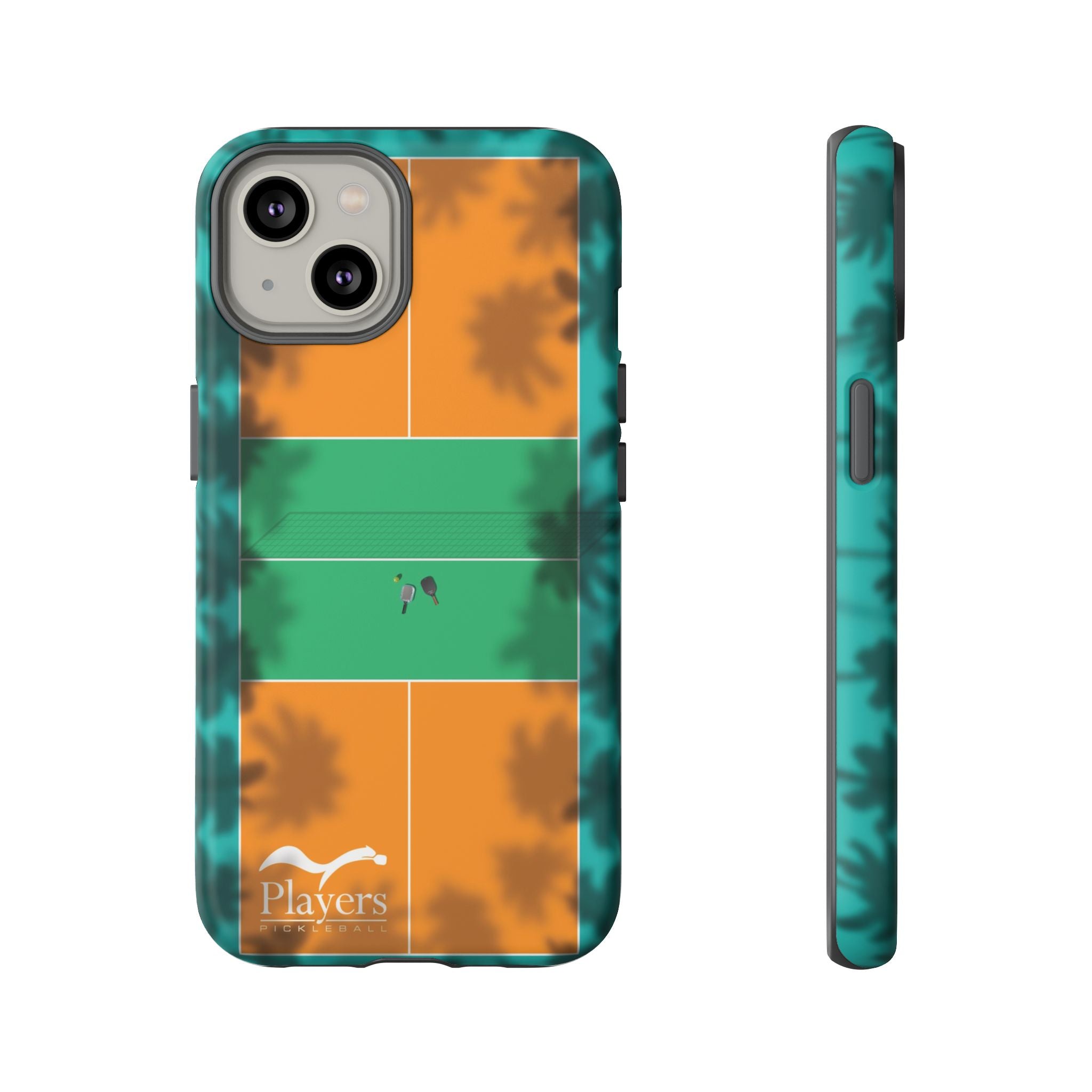 Pickleball Court Phone Cover - Tropical Palm Tree Design