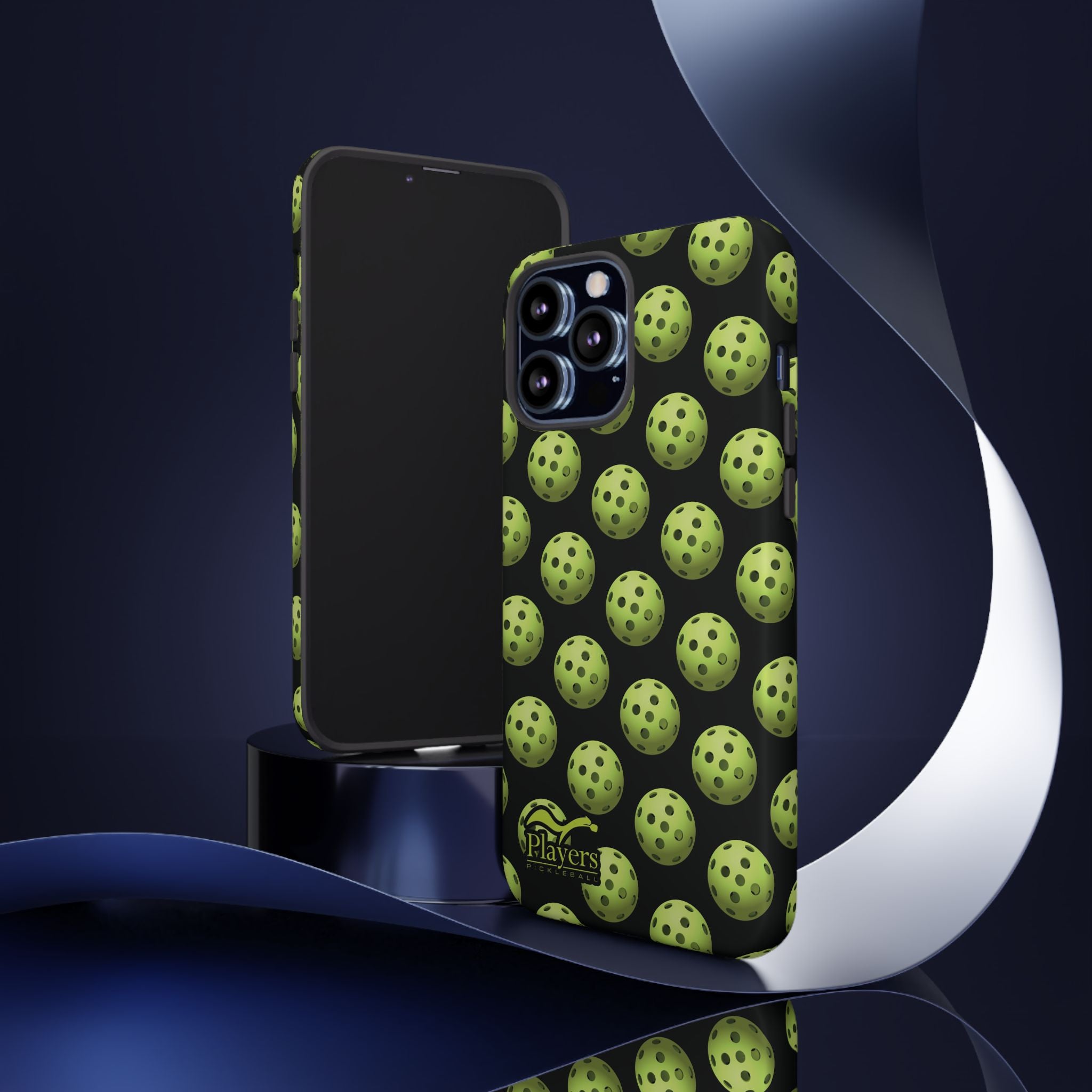 Pickleball Pattern Phone Cover (on Black)