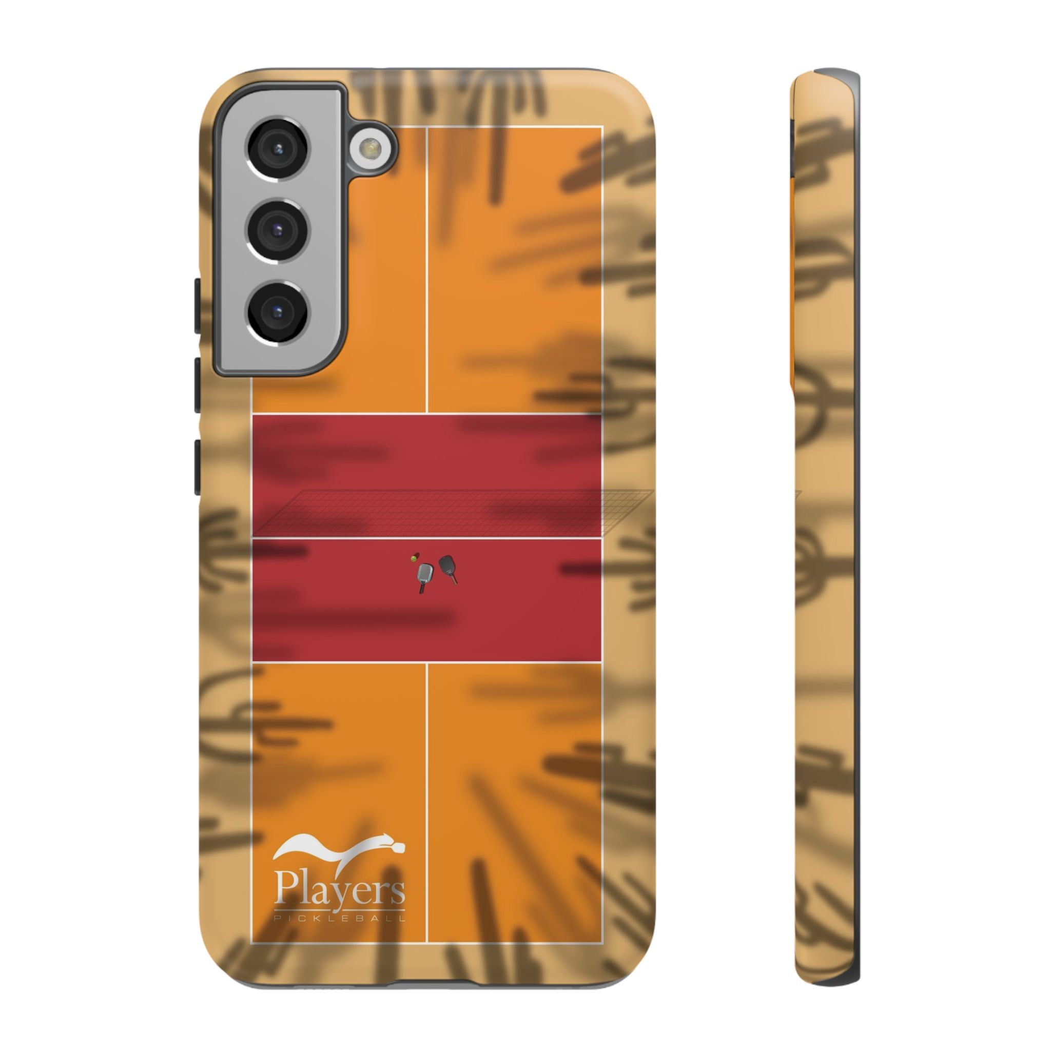 Pickleball Court Phone Cover - Southwest Saguaro Design