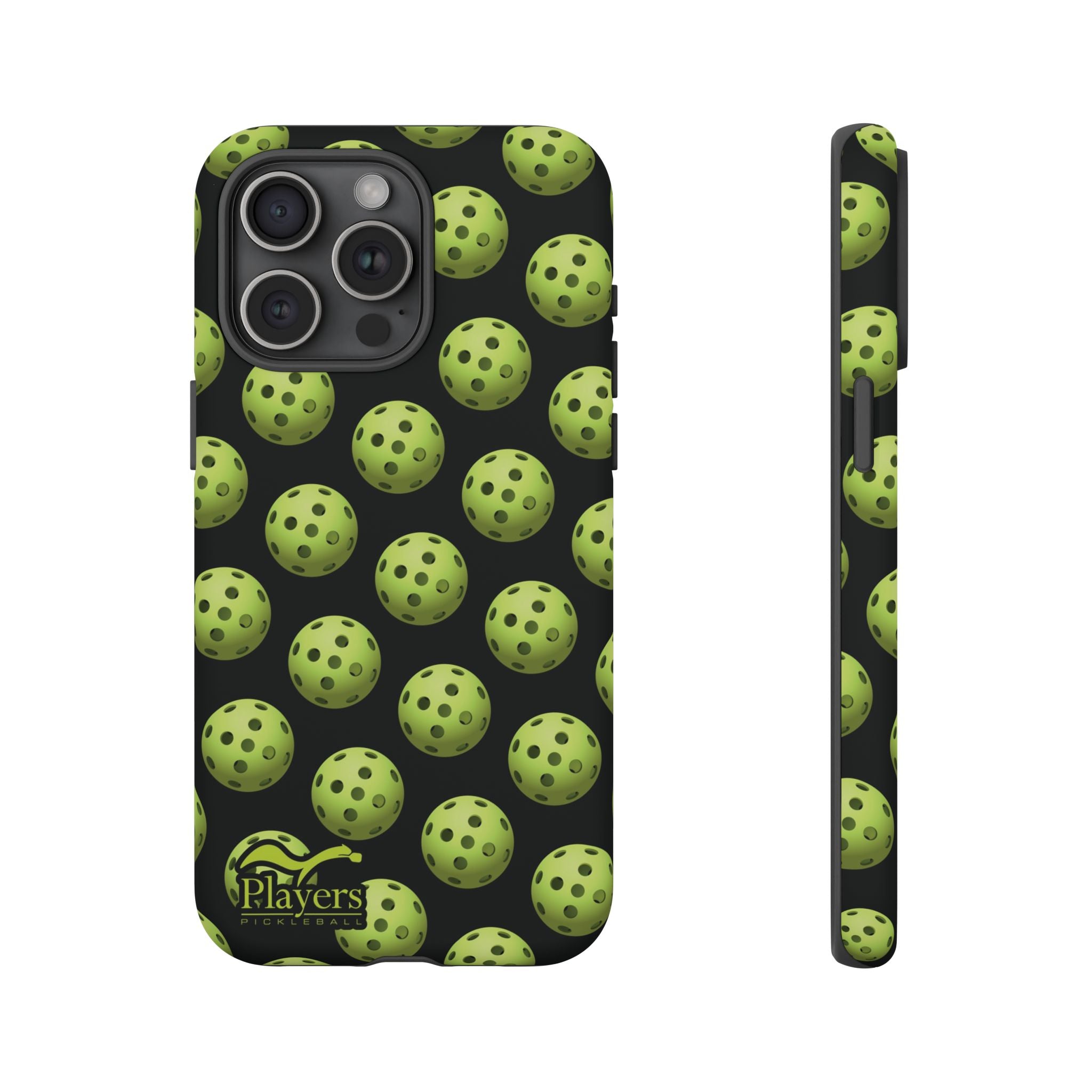 Pickleball Pattern Phone Cover (on Black)