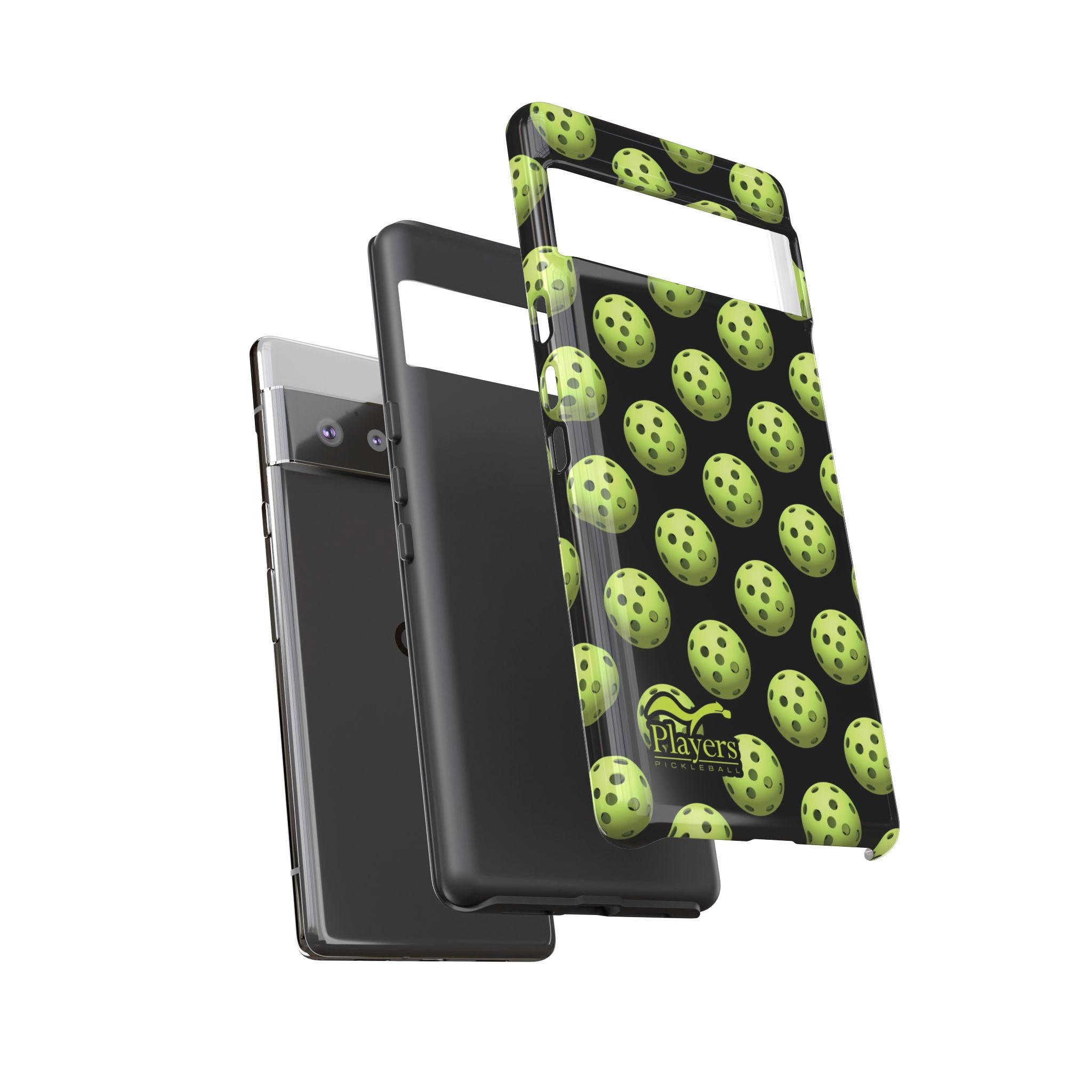 Pickleball Pattern Phone Cover (on Black)