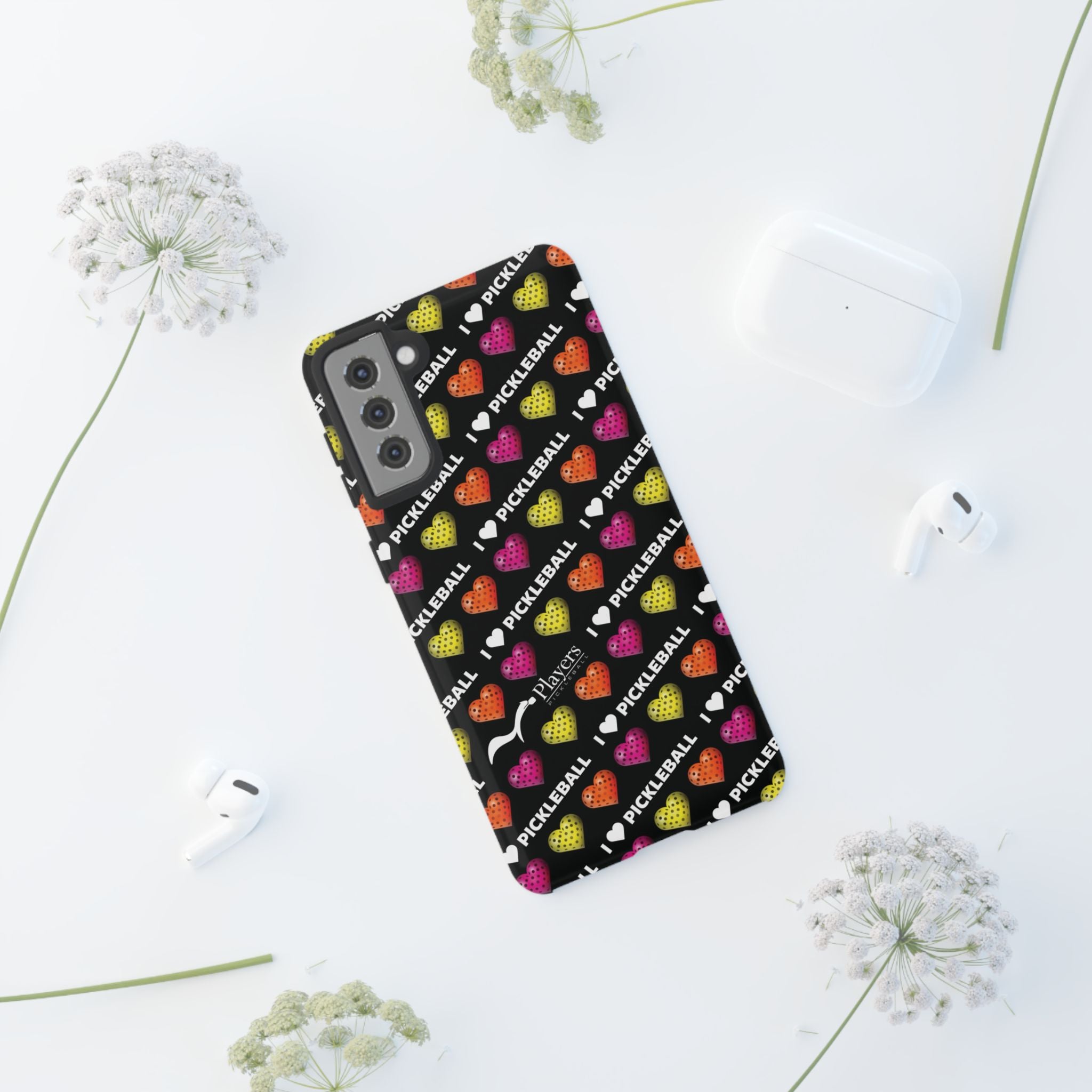 I Heart Pickleball Pattern Phone Cover