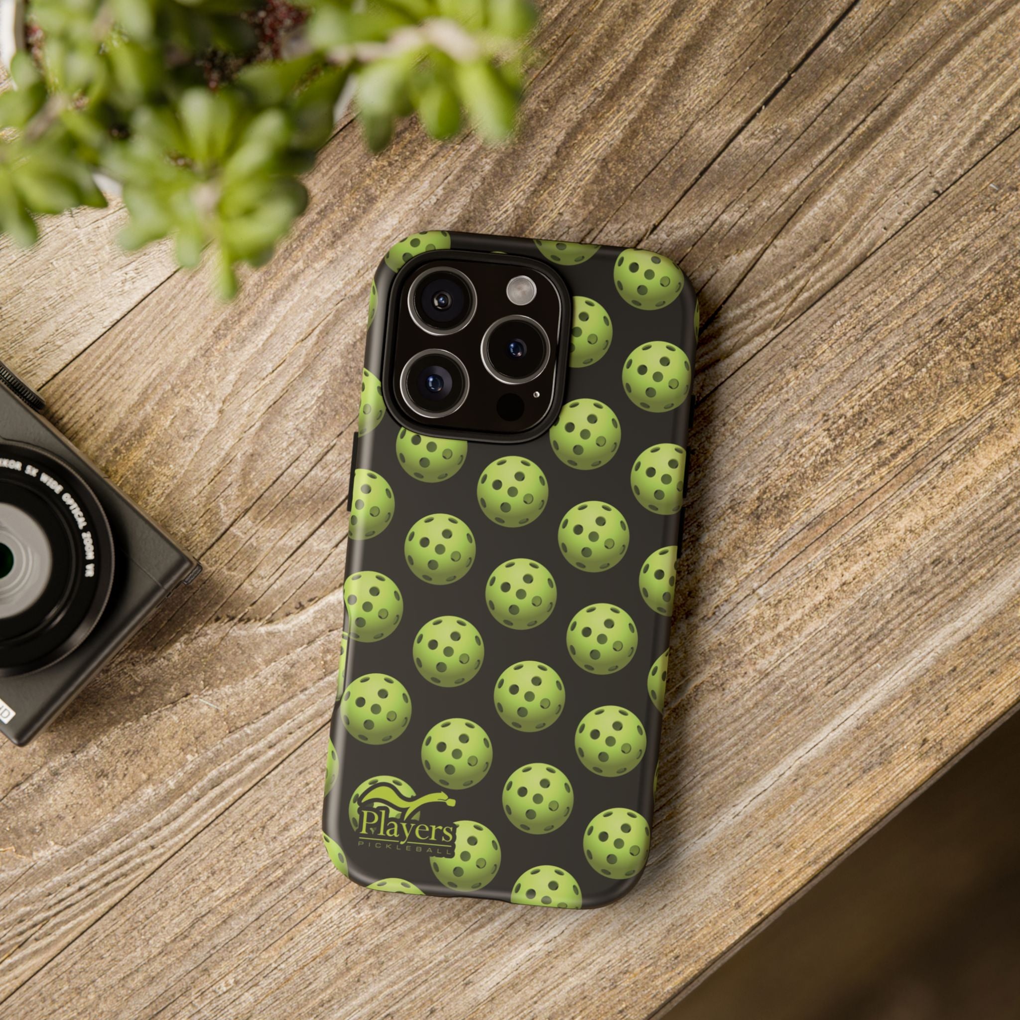 Pickleball Pattern Phone Cover (on Black)