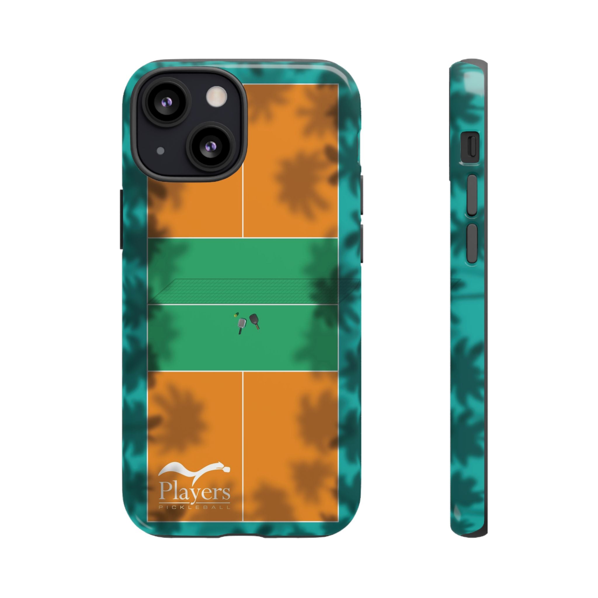 Pickleball Court Phone Cover - Tropical Palm Tree Design