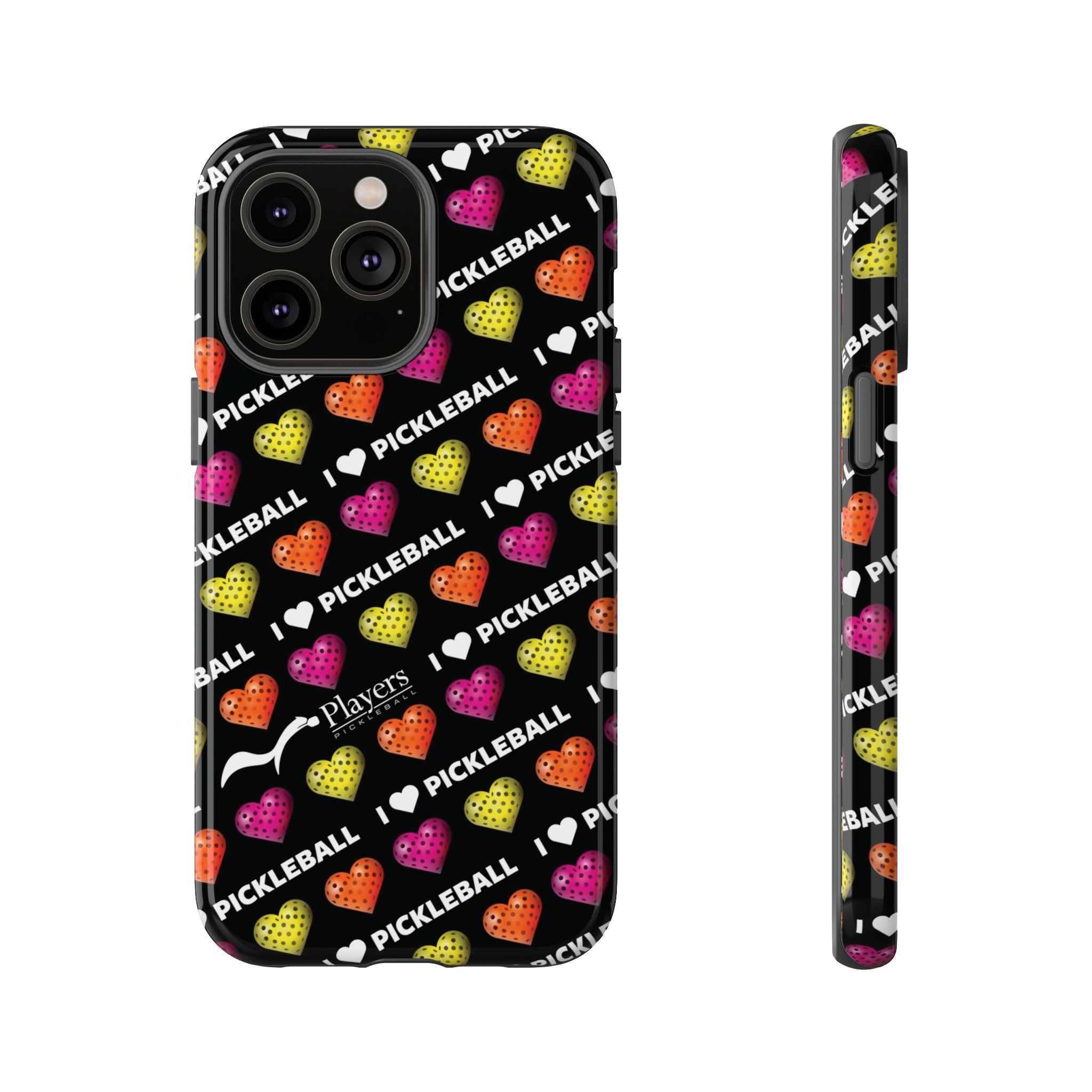 I Heart Pickleball Pattern Phone Cover