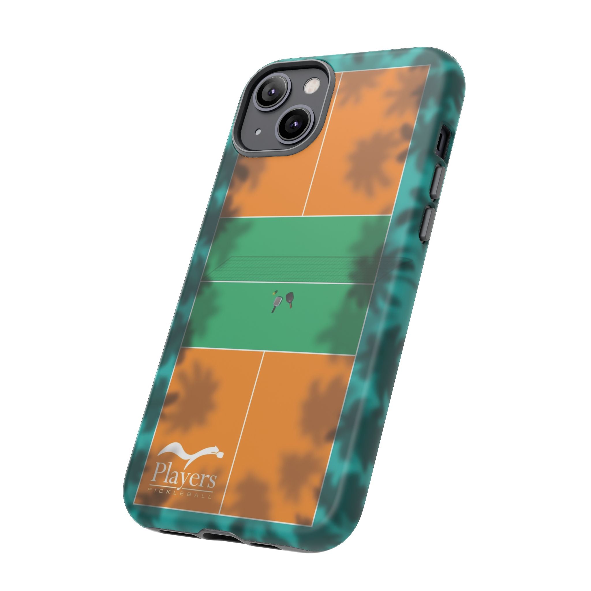 Pickleball Court Phone Cover - Tropical Palm Tree Design