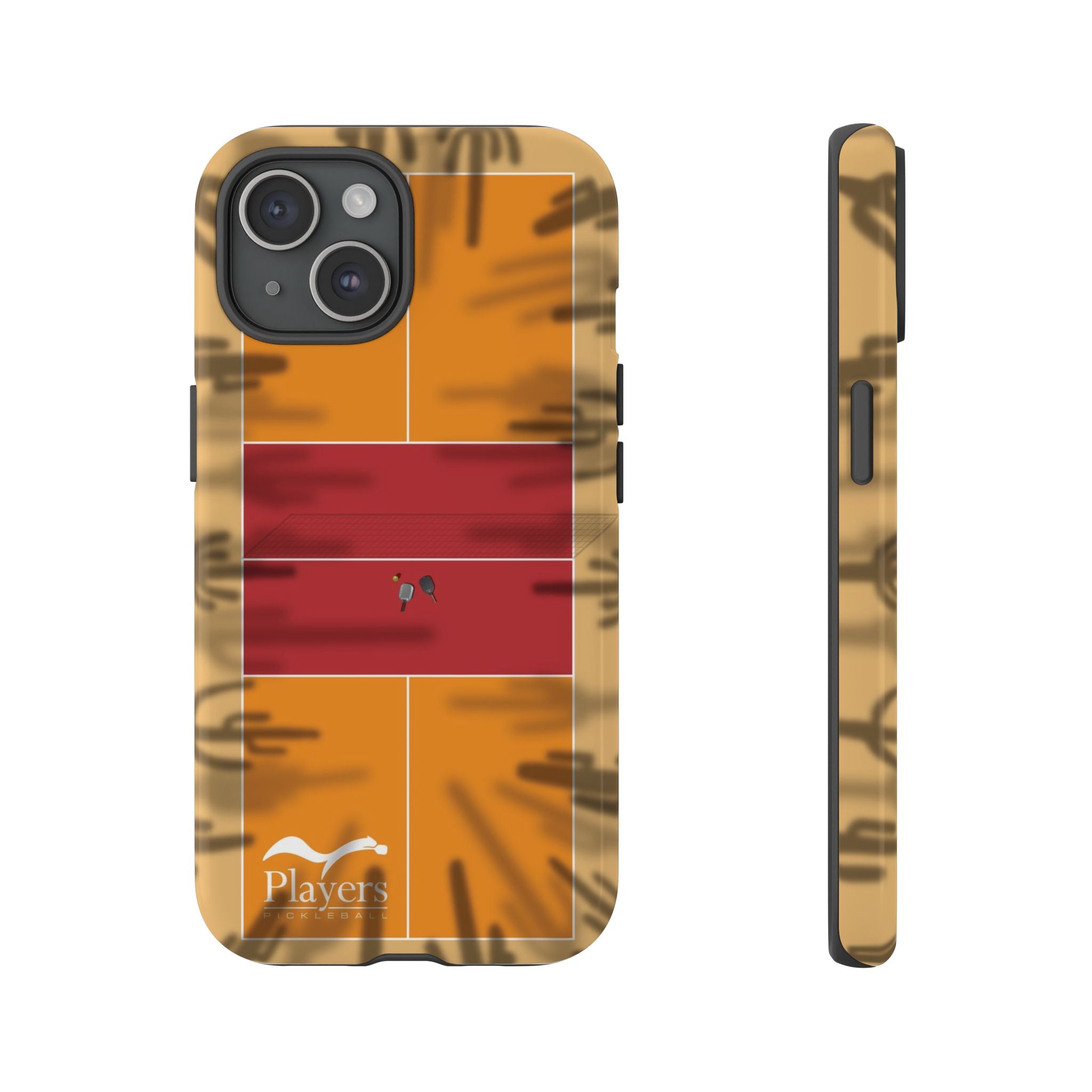 Pickleball Court Phone Cover - Southwest Saguaro Design