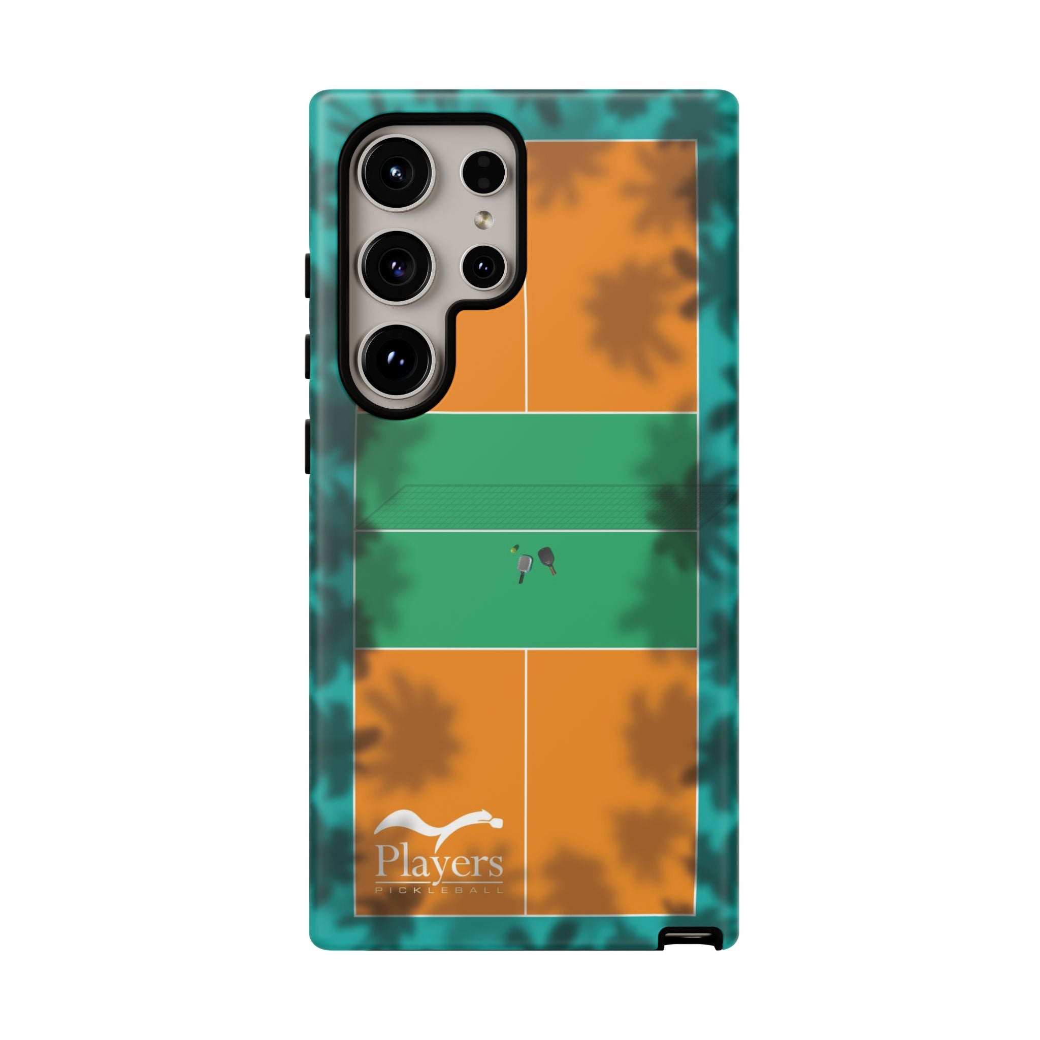 Pickleball Court Phone Cover - Tropical Palm Tree Design