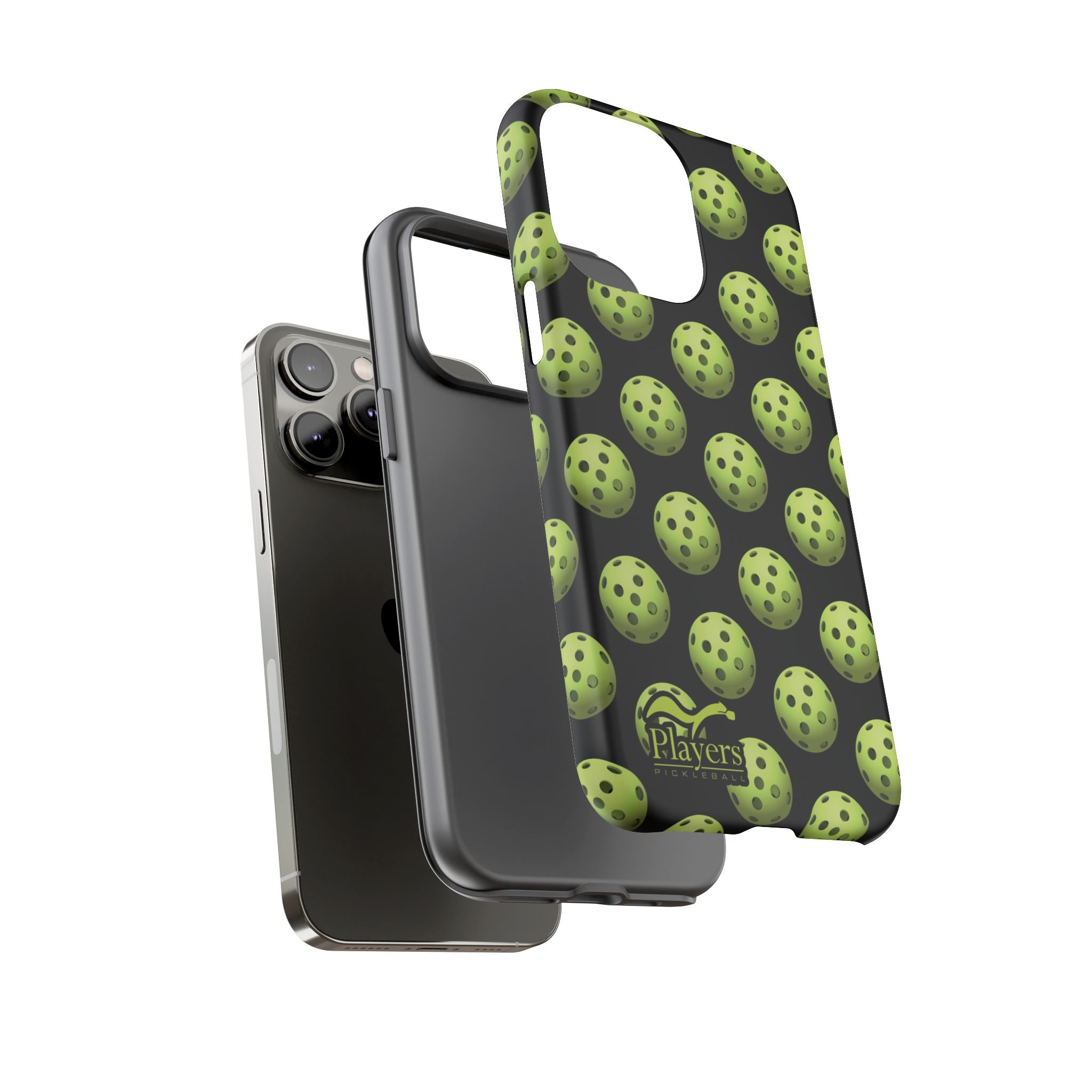 Pickleball Pattern Phone Cover (on Black)