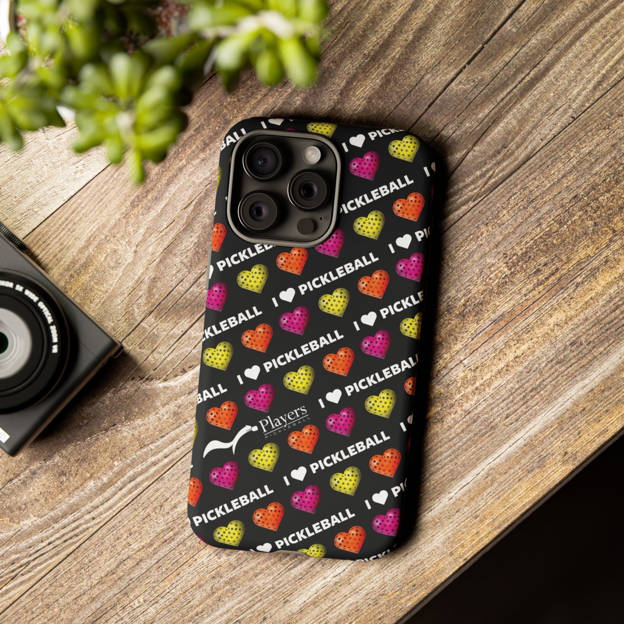 I Heart Pickleball Pattern Phone Cover