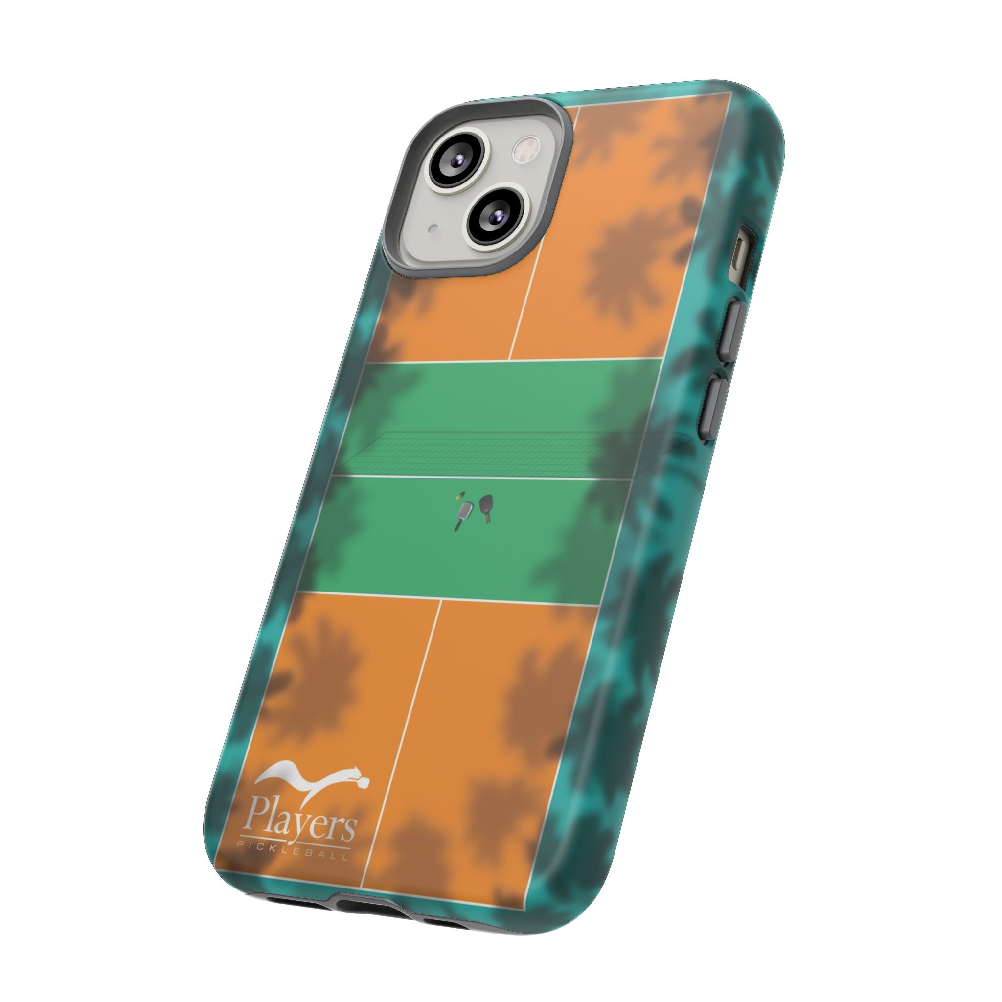 Pickleball Court Phone Cover - Tropical Palm Tree Design