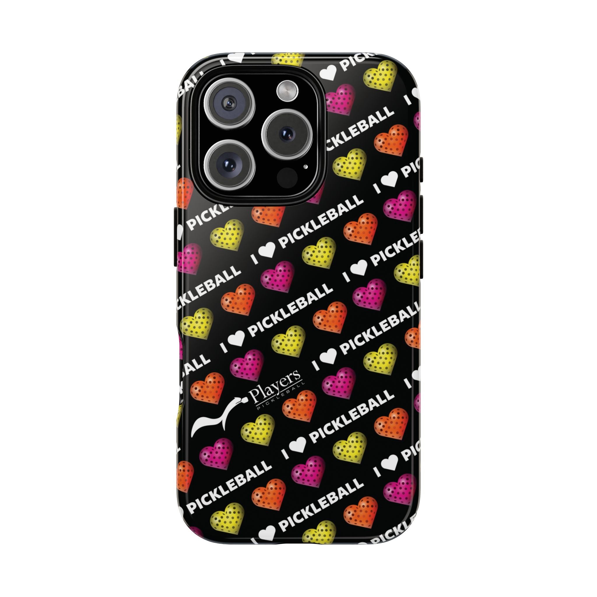 I Heart Pickleball Pattern Phone Cover