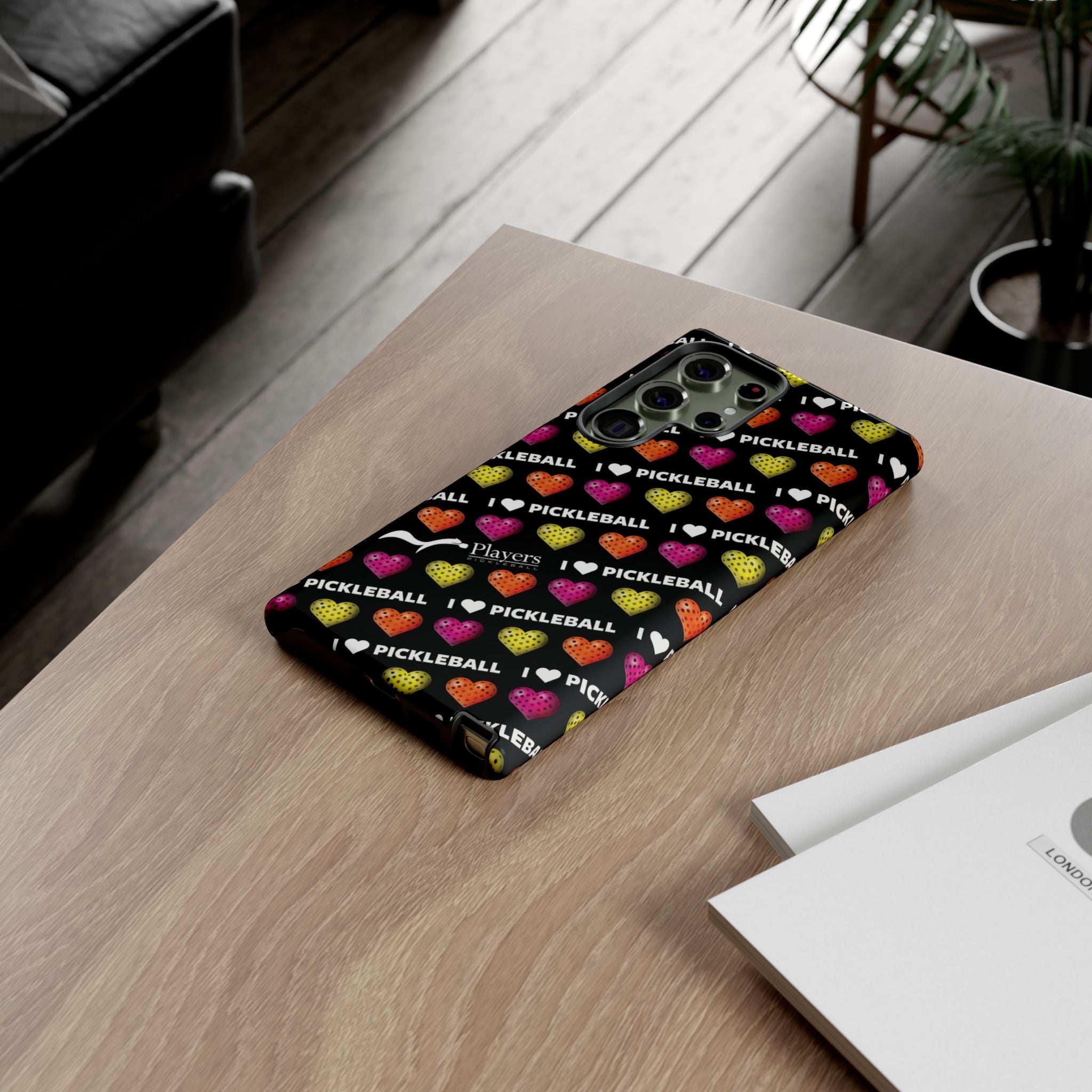 I Heart Pickleball Pattern Phone Cover