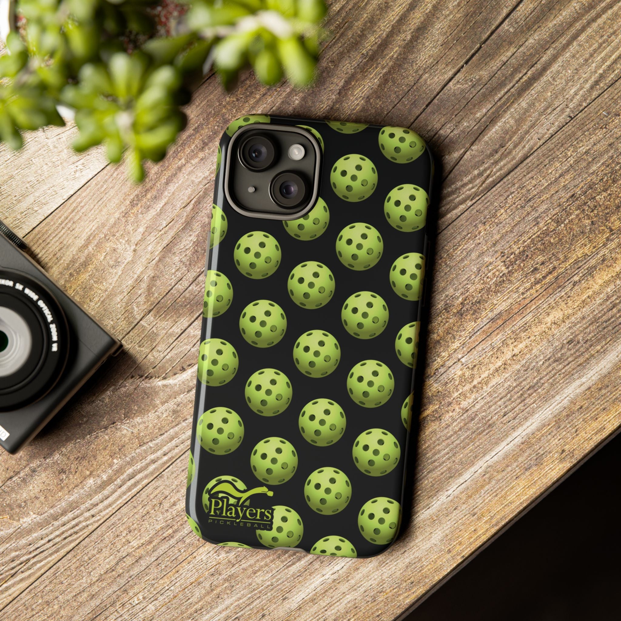 Pickleball Pattern Phone Cover (on Black)