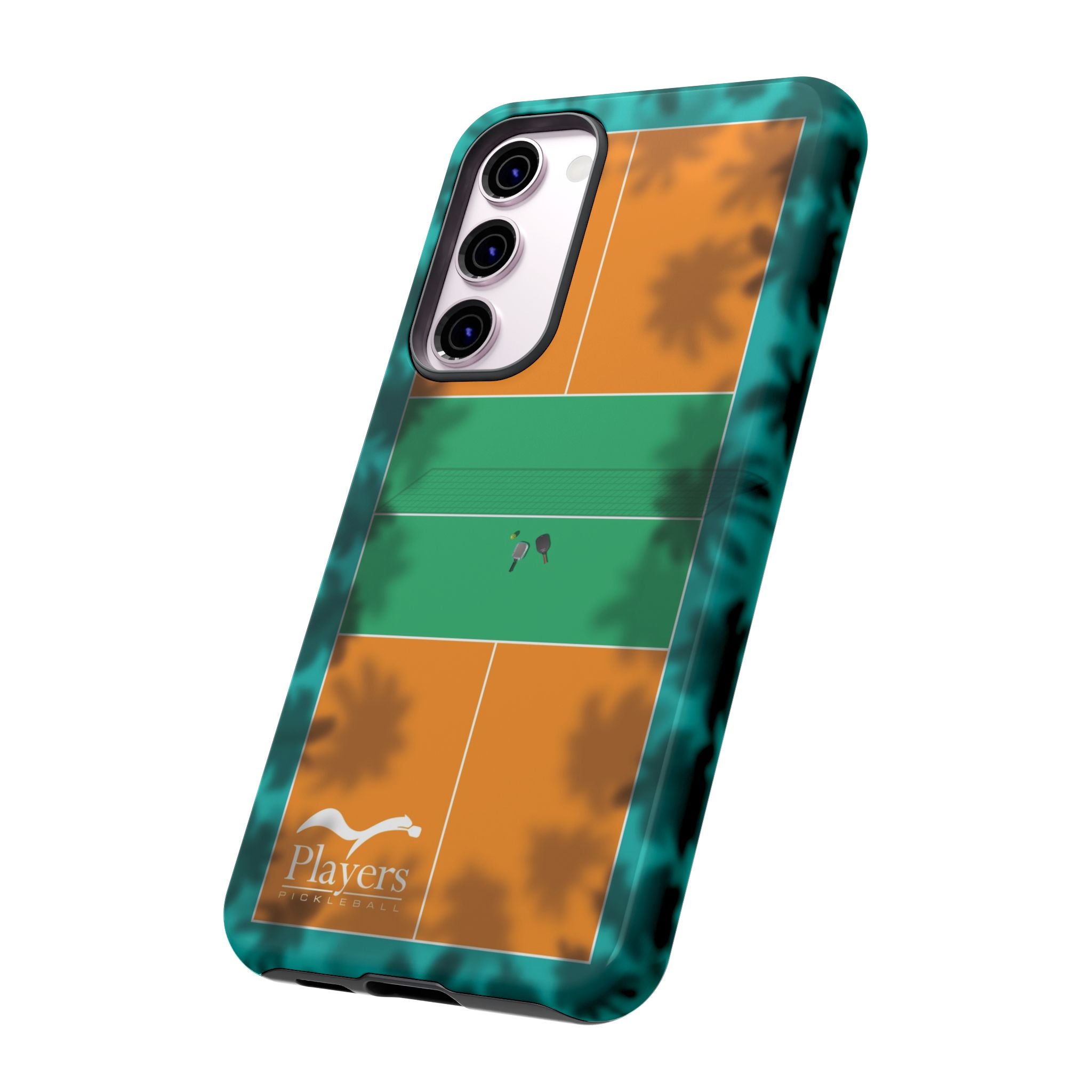 Pickleball Court Phone Cover - Tropical Palm Tree Design