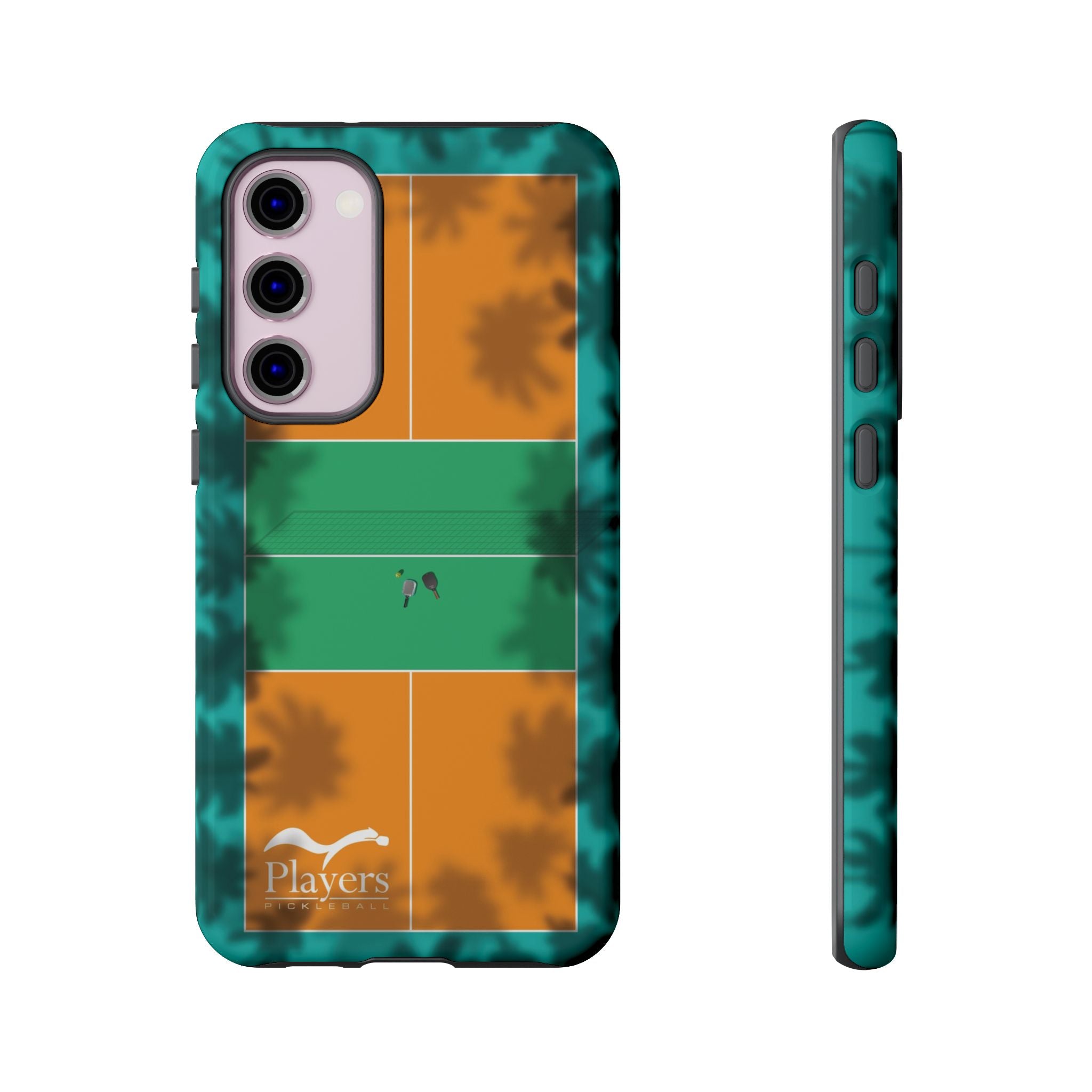 Pickleball Court Phone Cover - Tropical Palm Tree Design