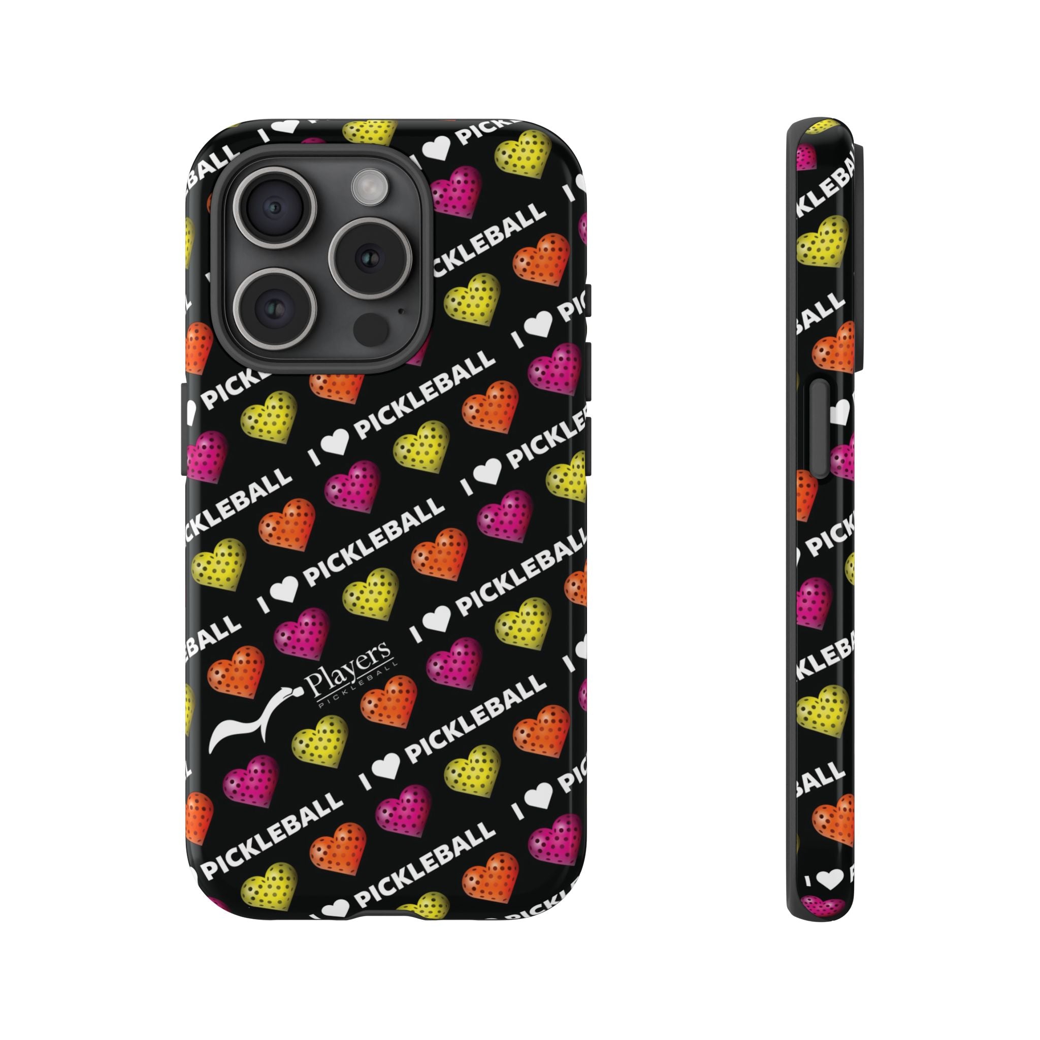 I Heart Pickleball Pattern Phone Cover