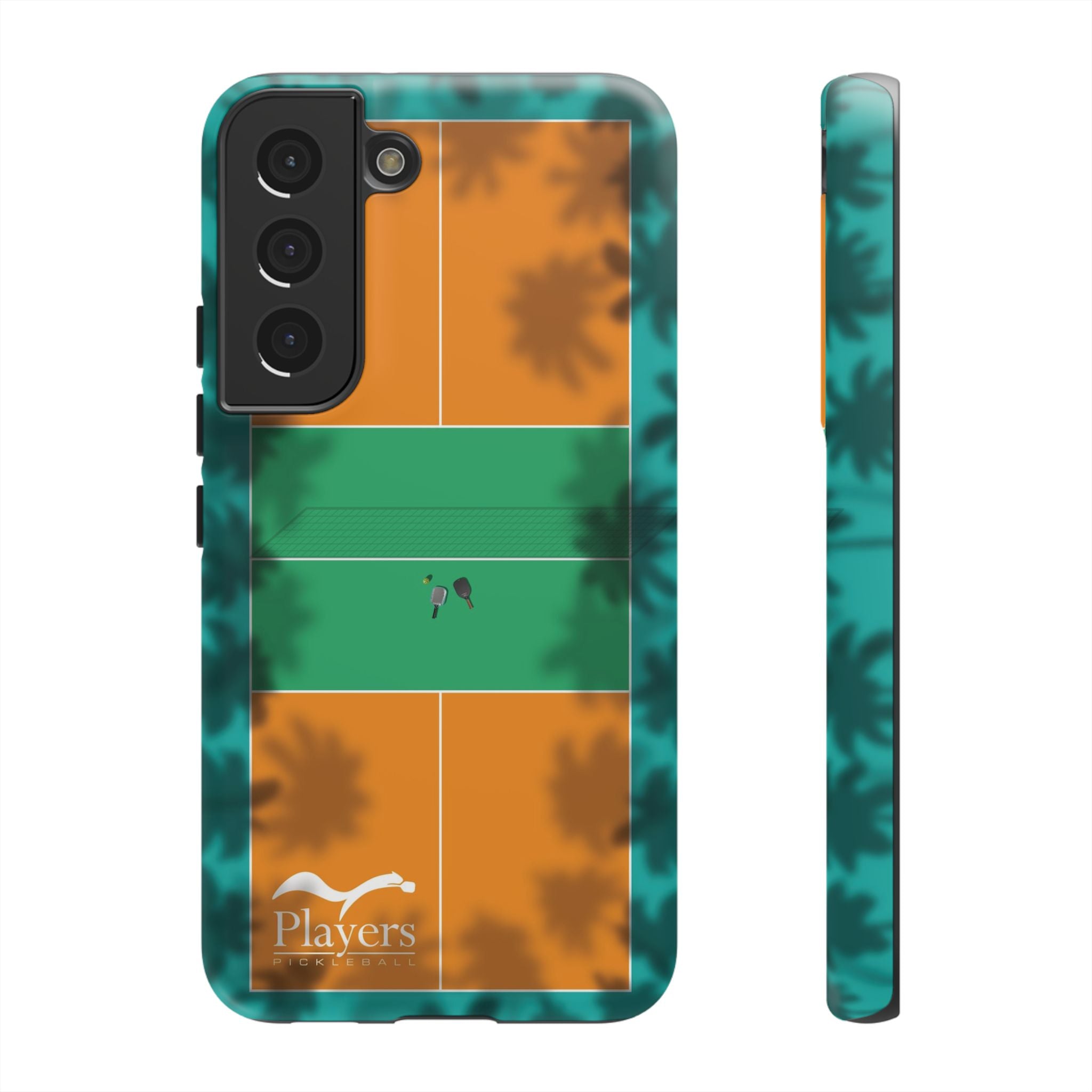 Pickleball Court Phone Cover - Tropical Palm Tree Design