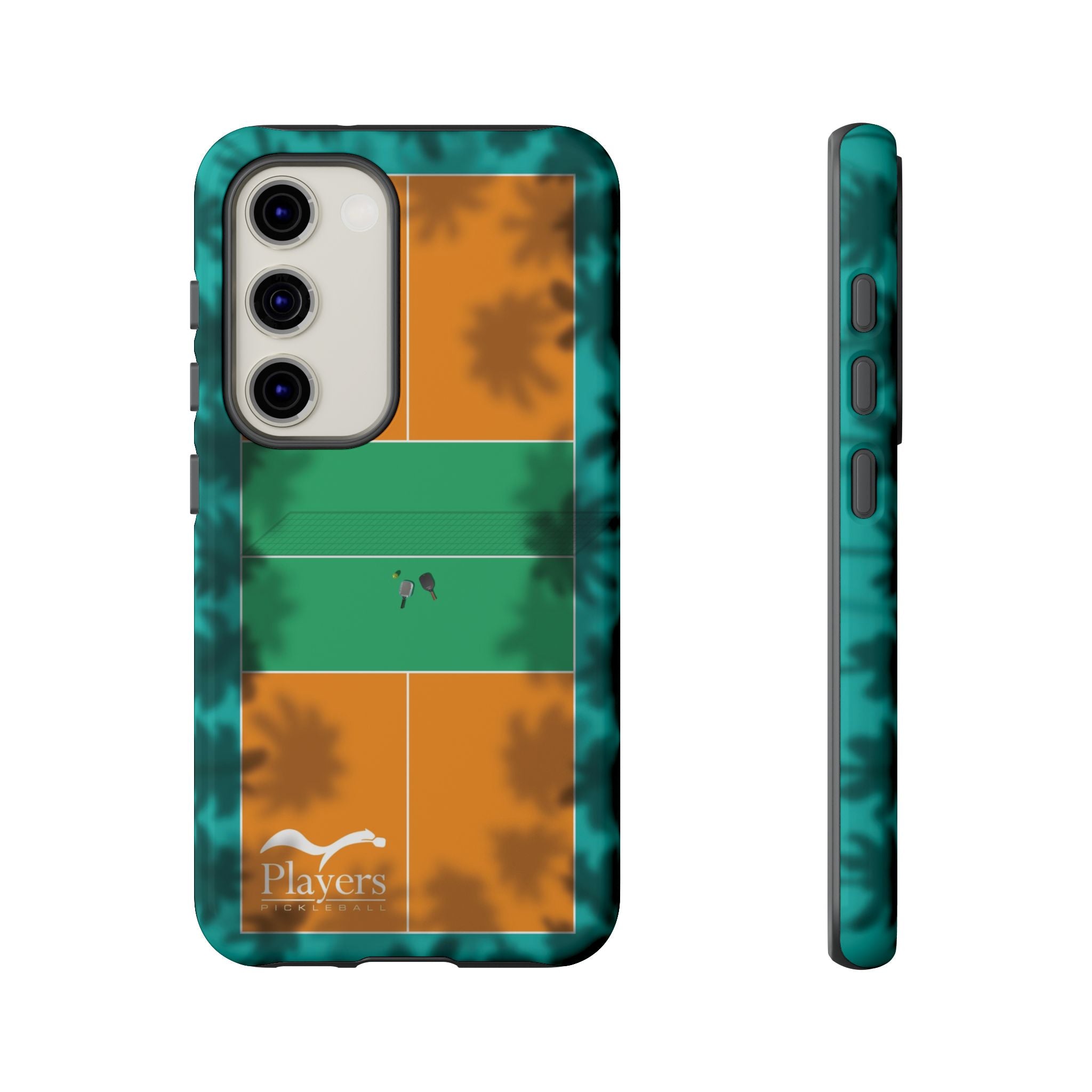 Pickleball Court Phone Cover - Tropical Palm Tree Design