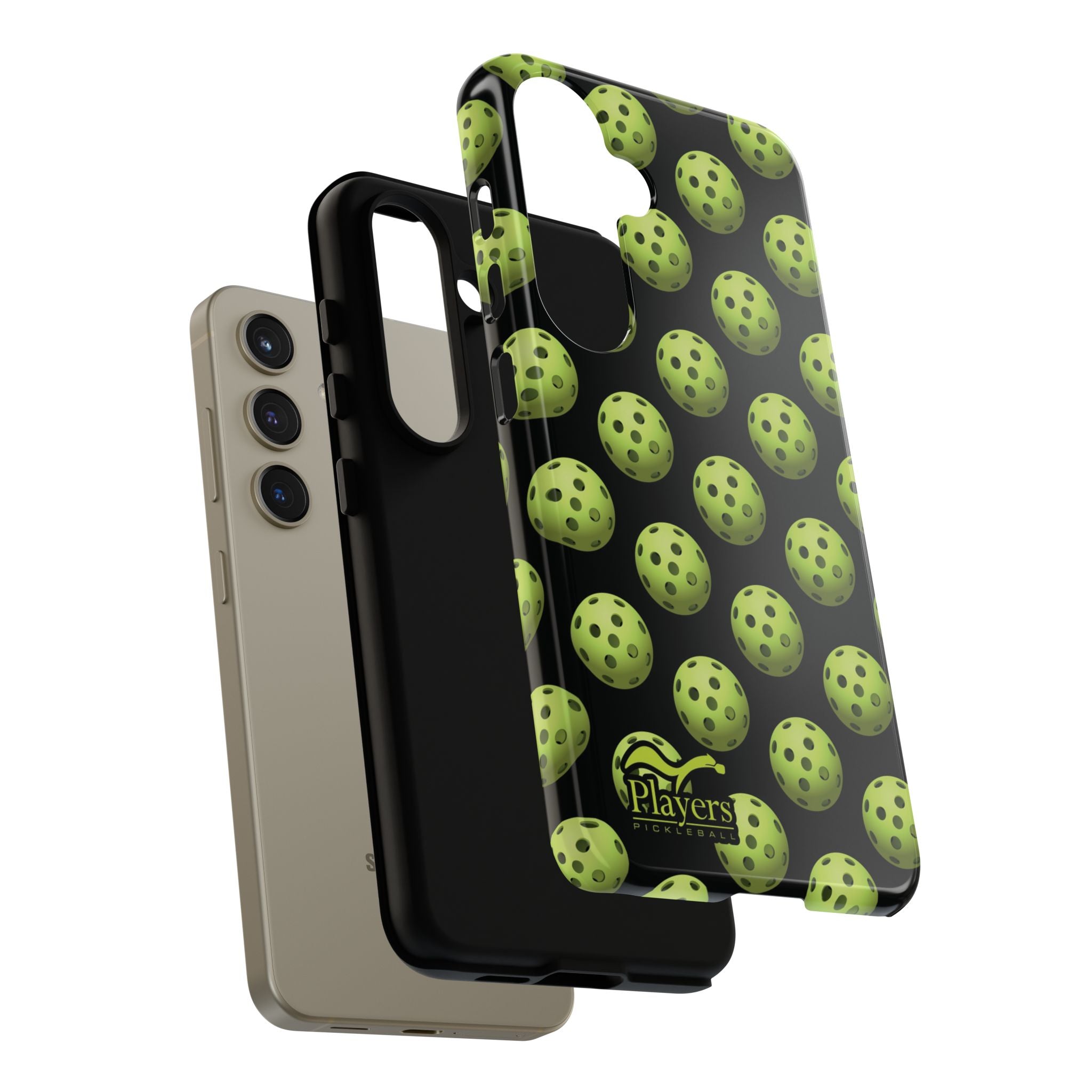 Pickleball Pattern Phone Cover (on Black)