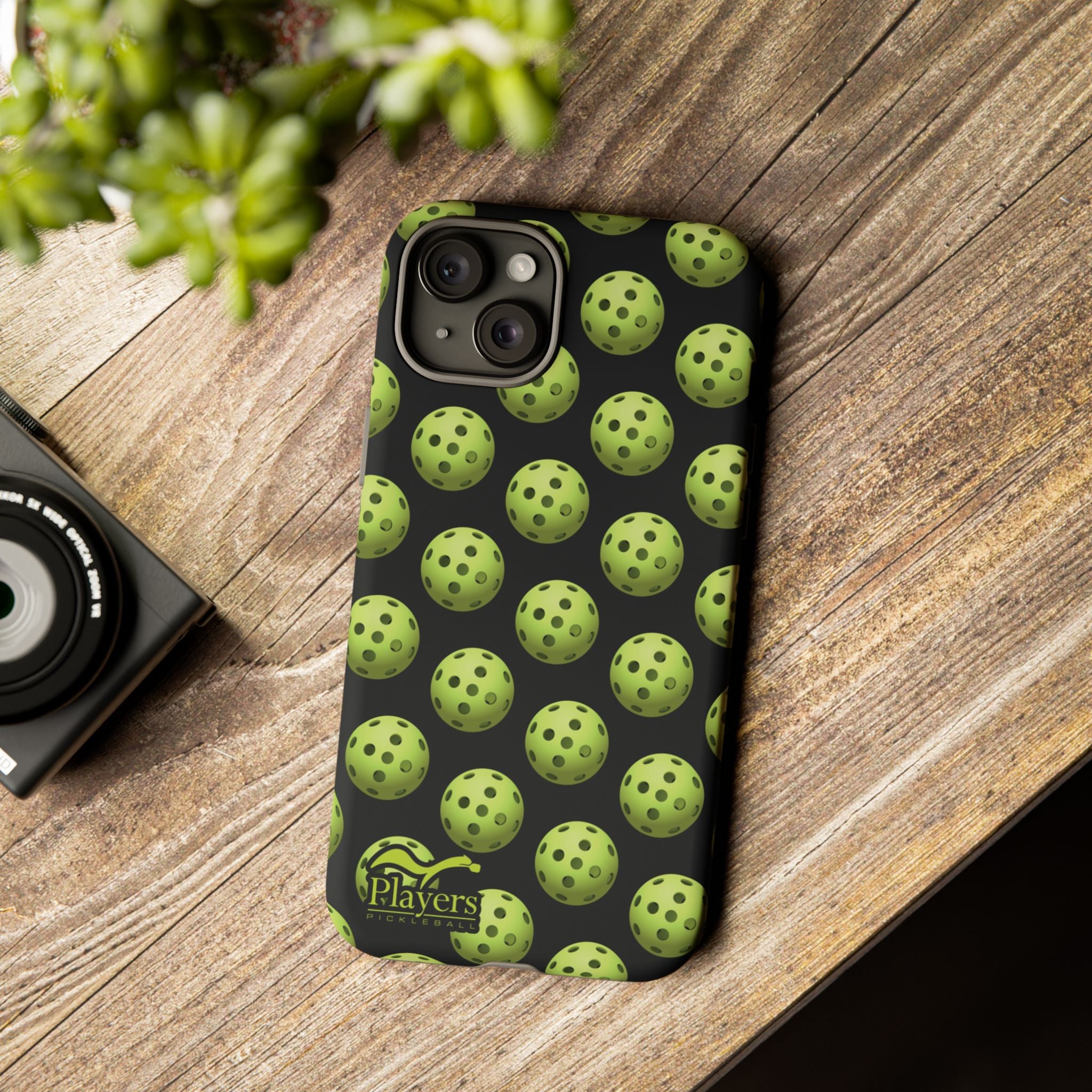 Pickleball Pattern Phone Cover (on Black)