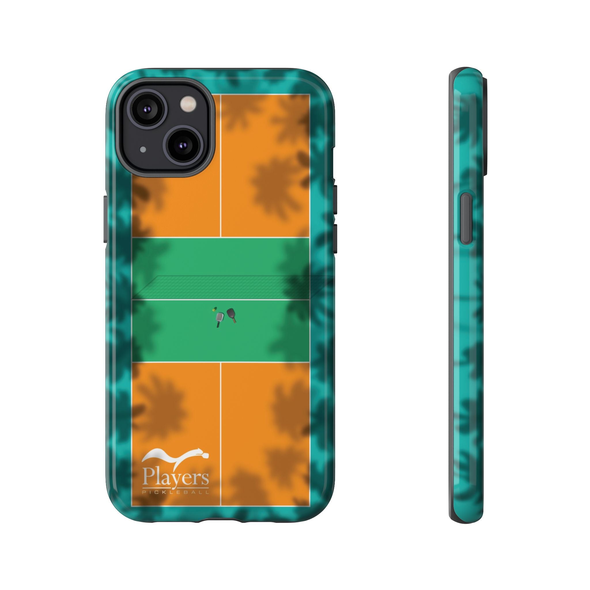 Pickleball Court Phone Cover - Tropical Palm Tree Design