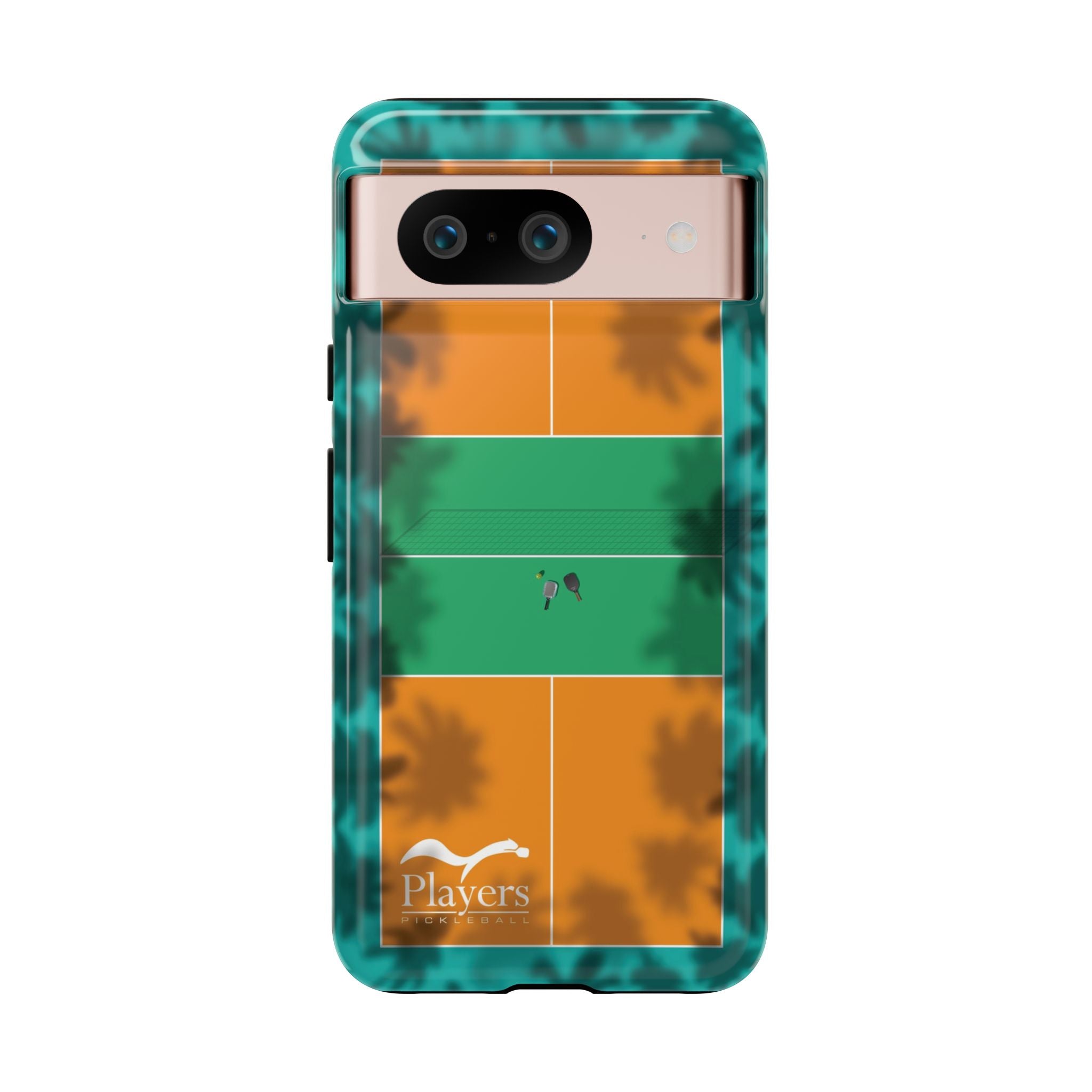 Pickleball Court Phone Cover - Tropical Palm Tree Design